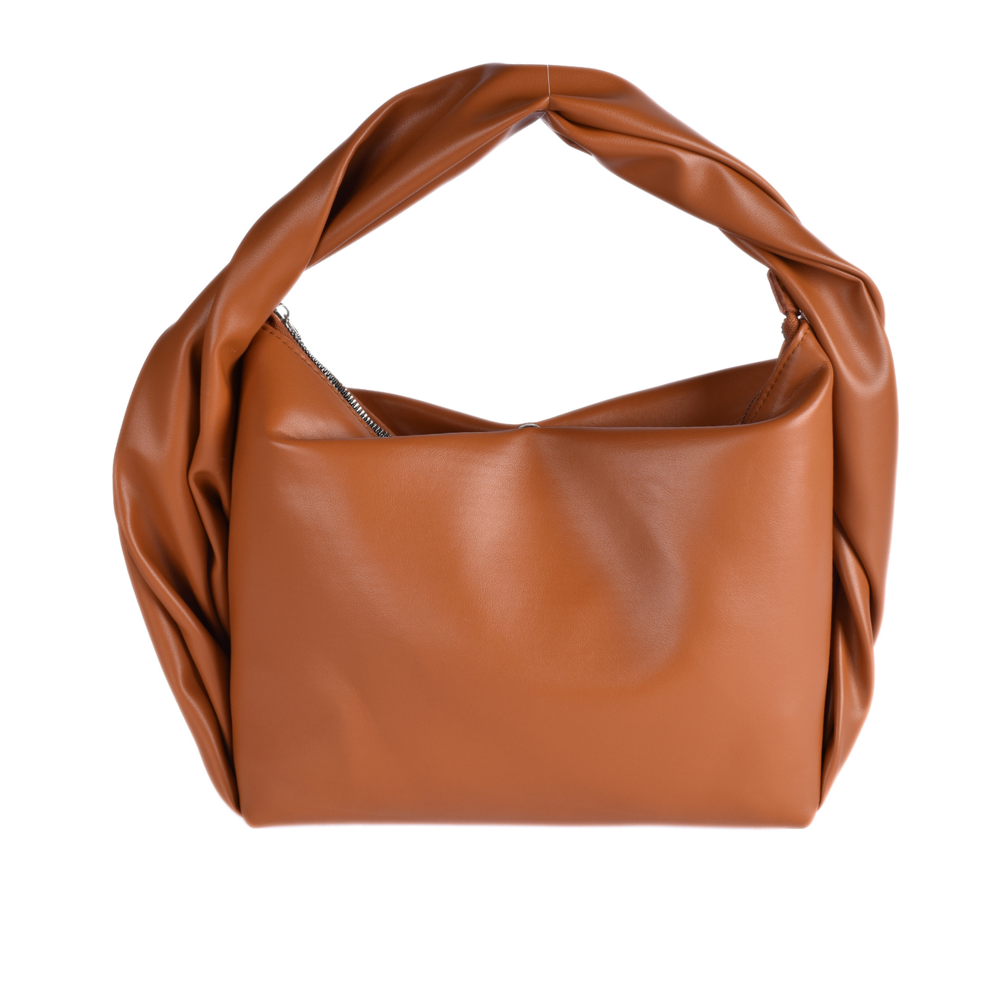 Twisted Handle Soft Leather Shoulder Bag Melouk