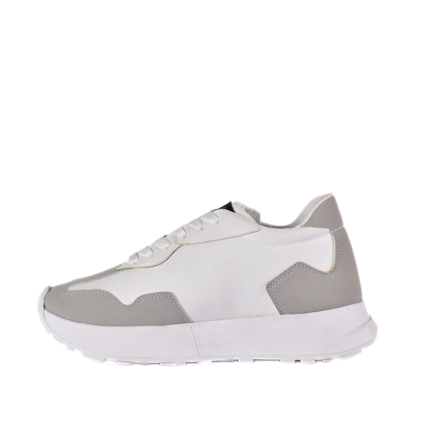 Leather White Midsole Sneakers Melouk