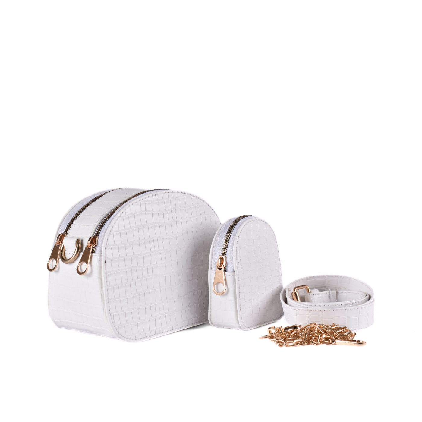 Waist & Cross Body Bag White b30974n Melouk