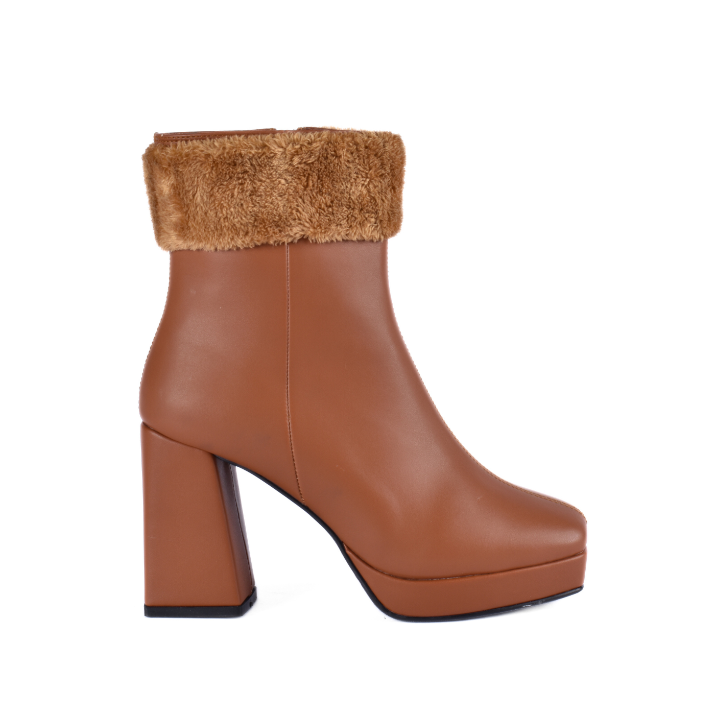 Simple Flat Leather Ankle Boot With Buckle Melouk