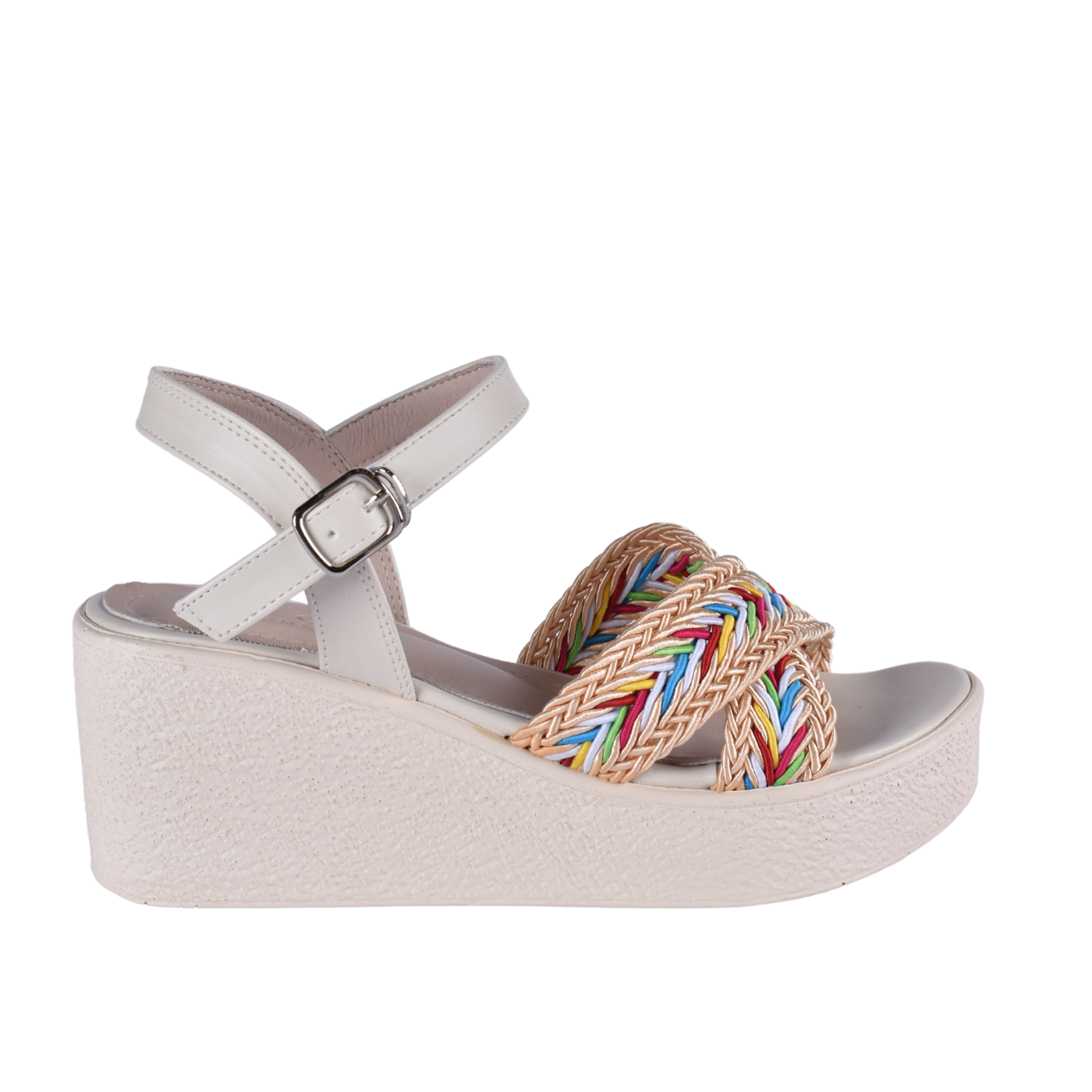 Elegant Cross-Strap Sandal Featuring A Beautifully Embellished Strap Melouk