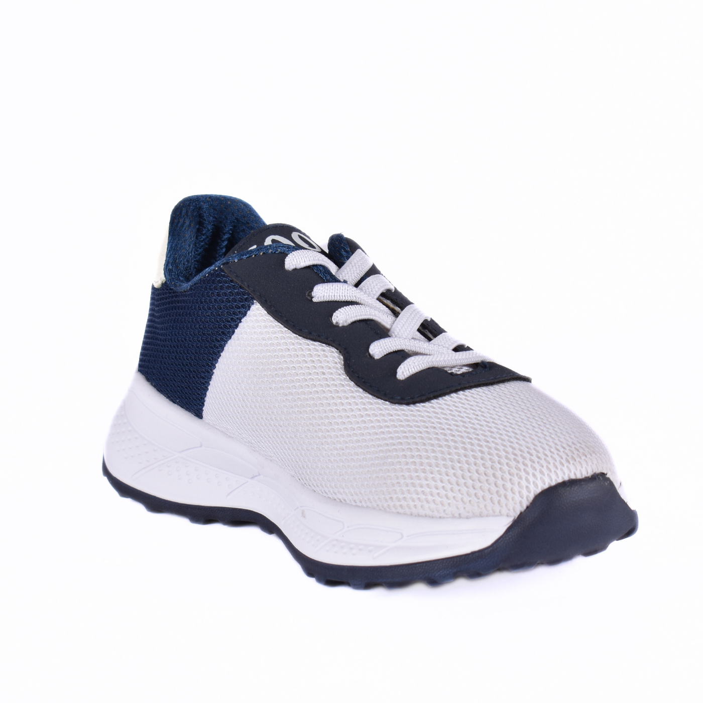 Embossed Sneakers Kids With Details Navy 76 30S Melouk