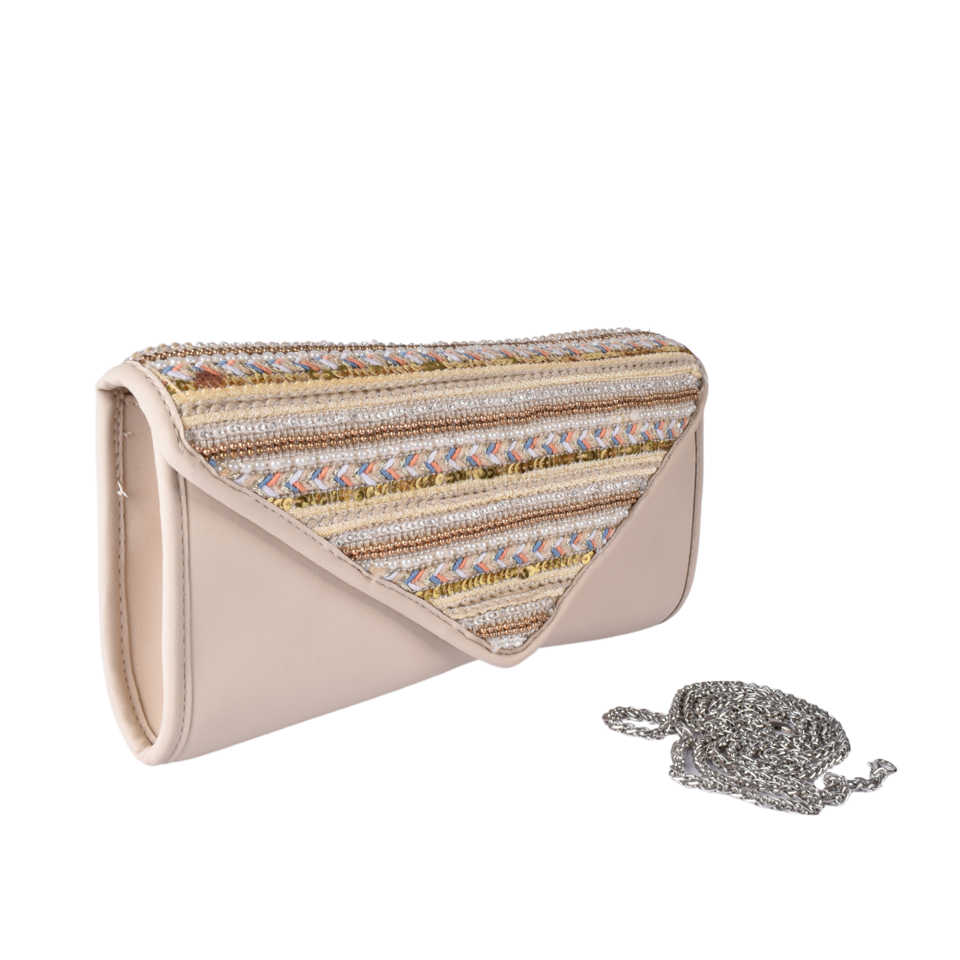 Mini Leather Clutch With Strass Melouk