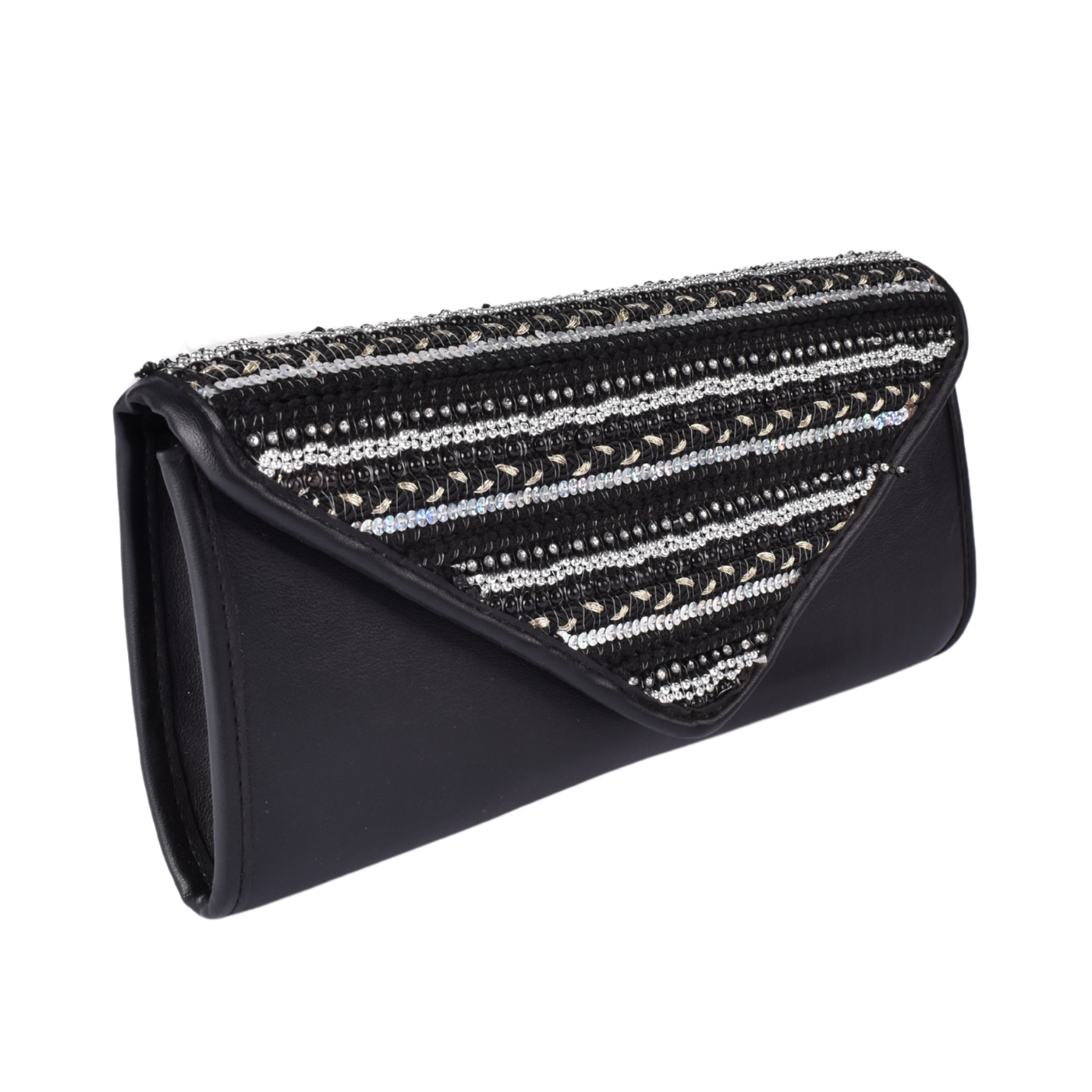 Mini Leather Clutch With Strass Melouk
