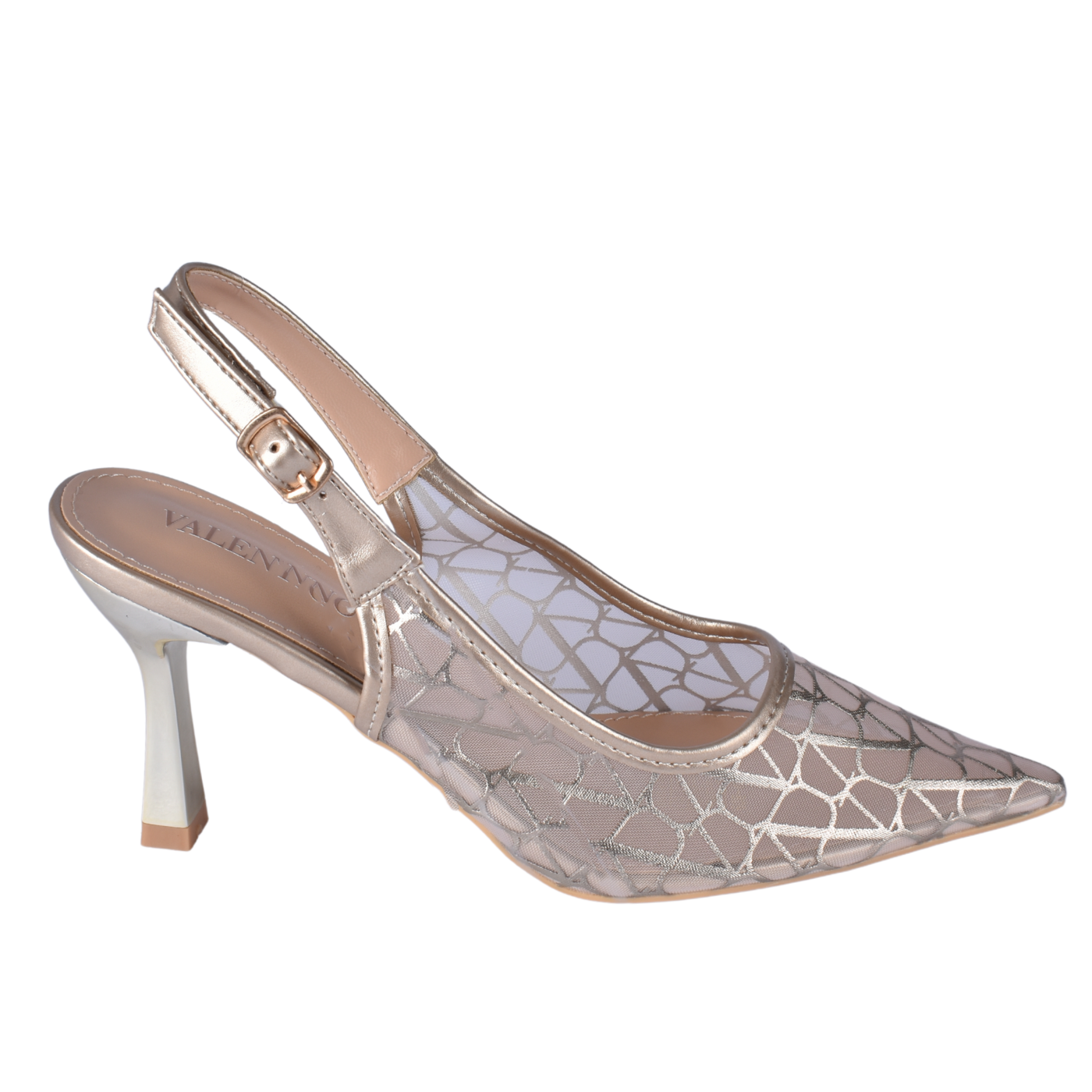 Mesh Slingback Heel With Pointed Toe Melouk