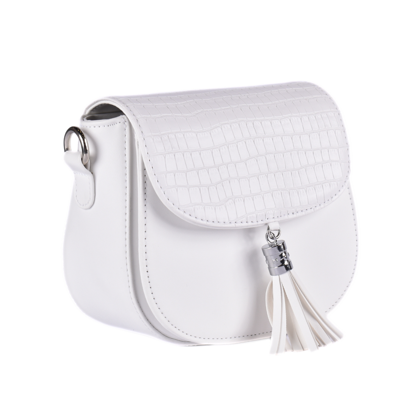 Mini Leather Cross Body Bag White b30850 Melouk