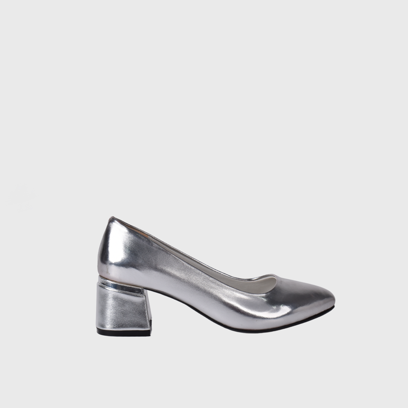 Silver Basic Leather Shoe Melouk
