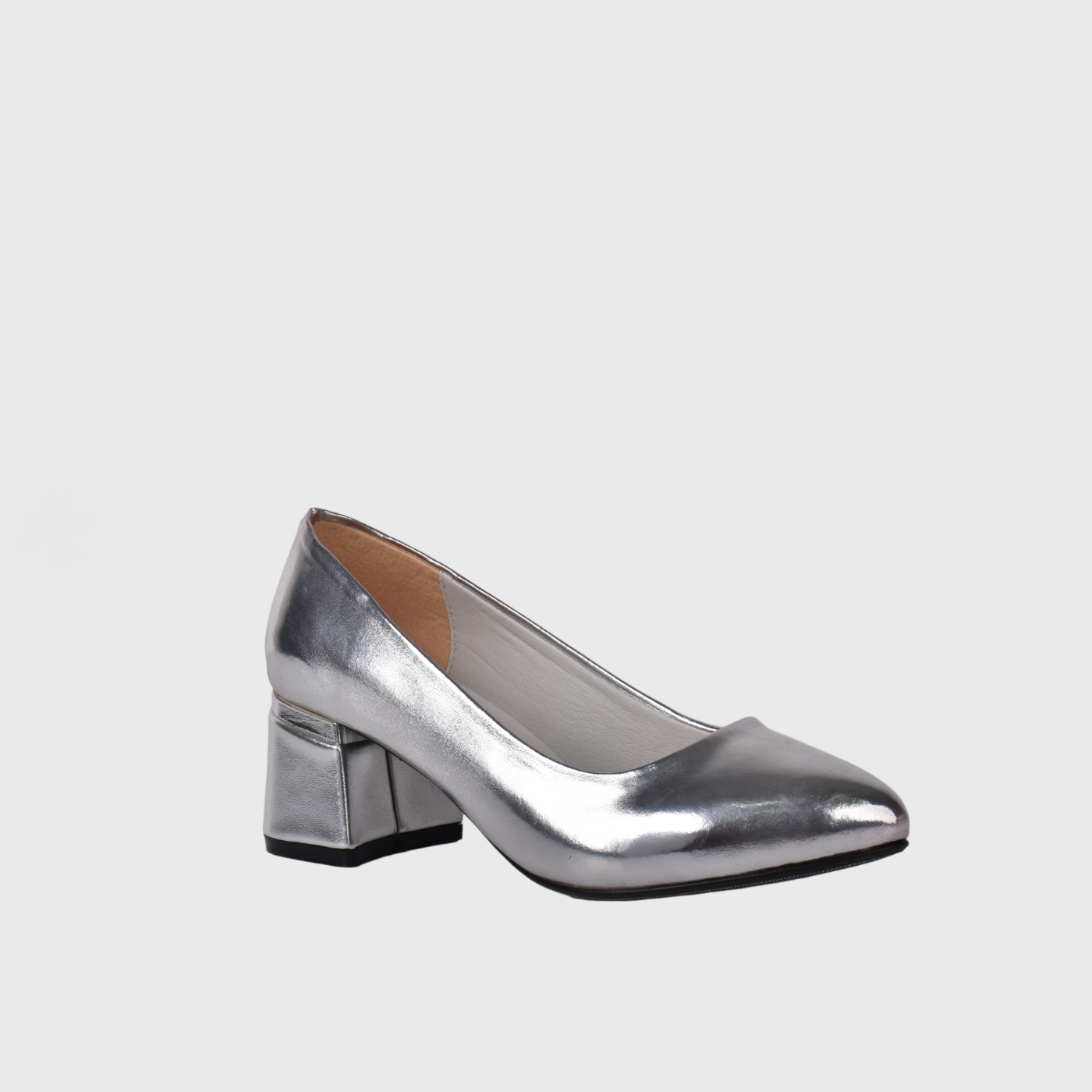Silver Basic Leather Shoe Melouk