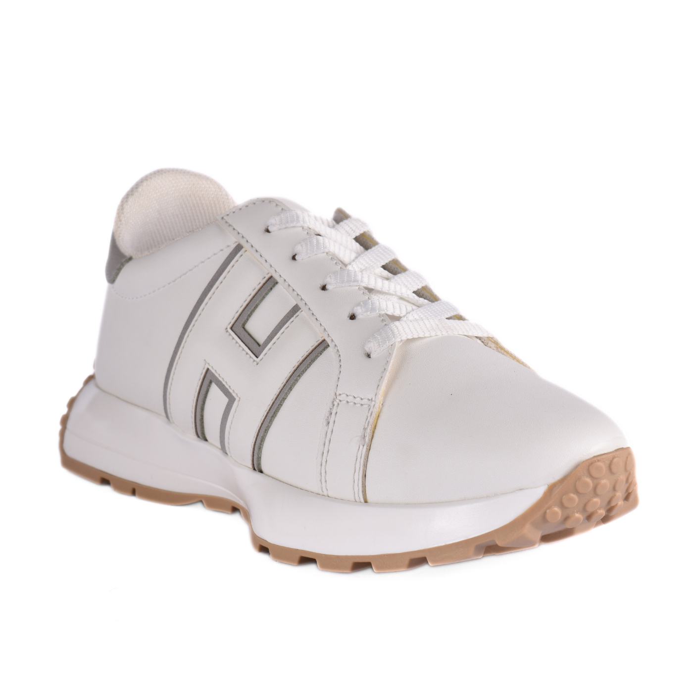 Stitched Details Comfy Sneakers White Melouk