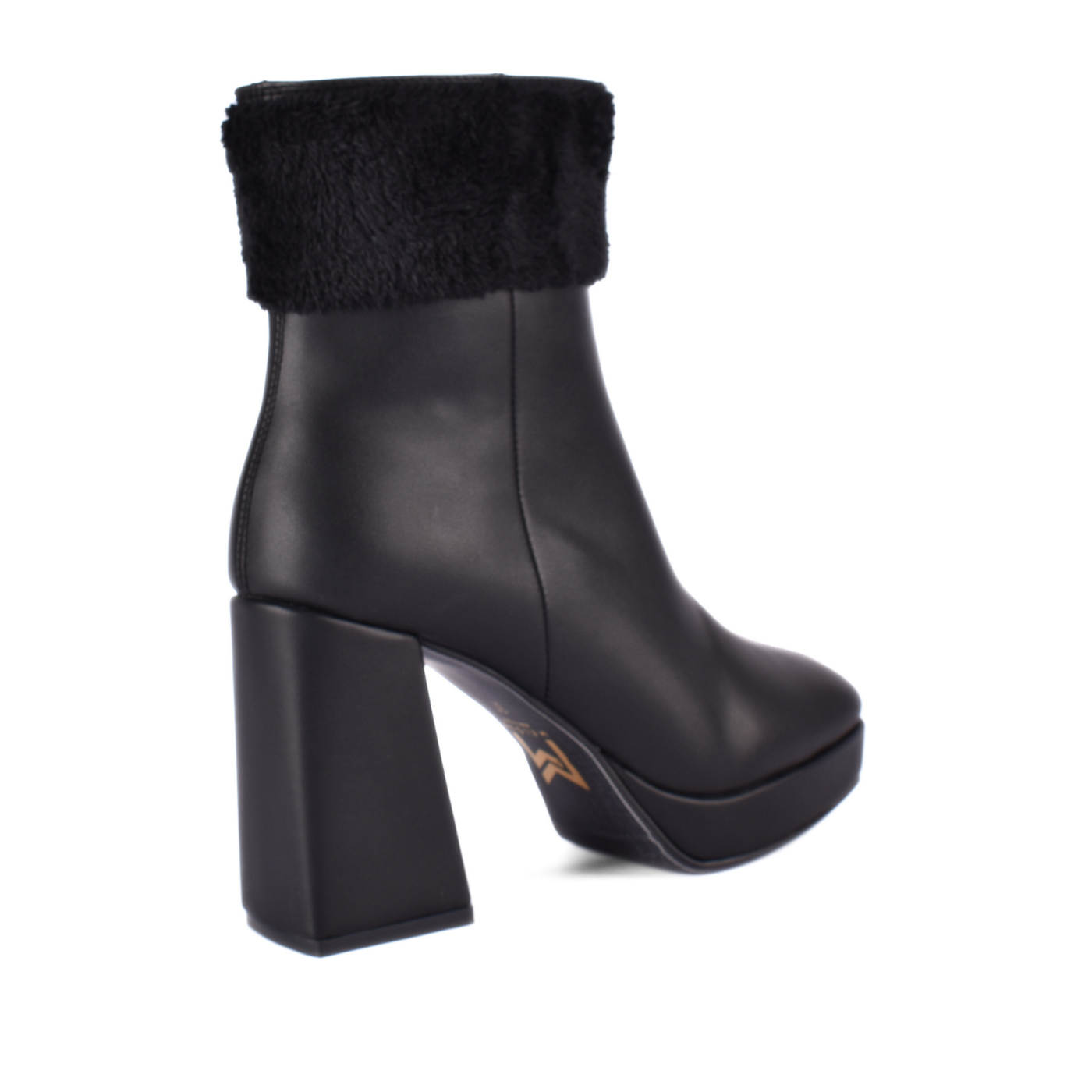 Simple Flat Leather Ankle Boot With Buckle Melouk