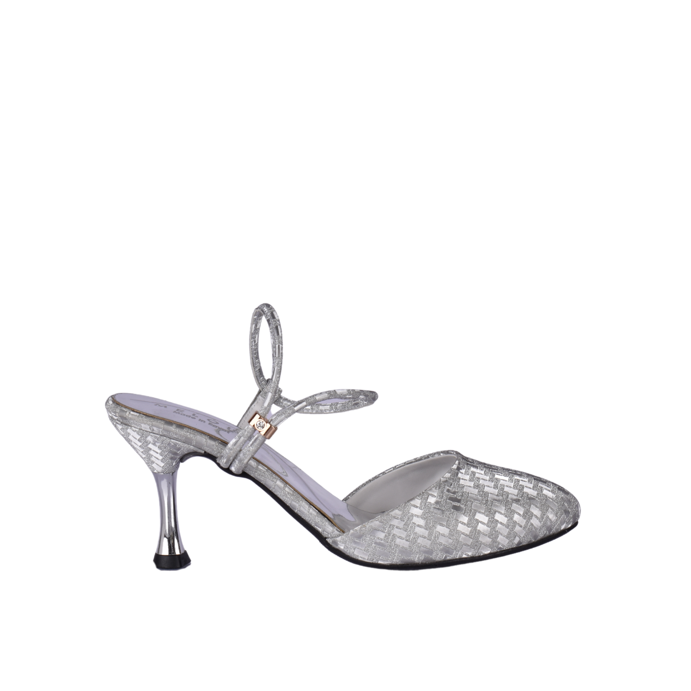 Strass High Heels Pumps Silver Melouk