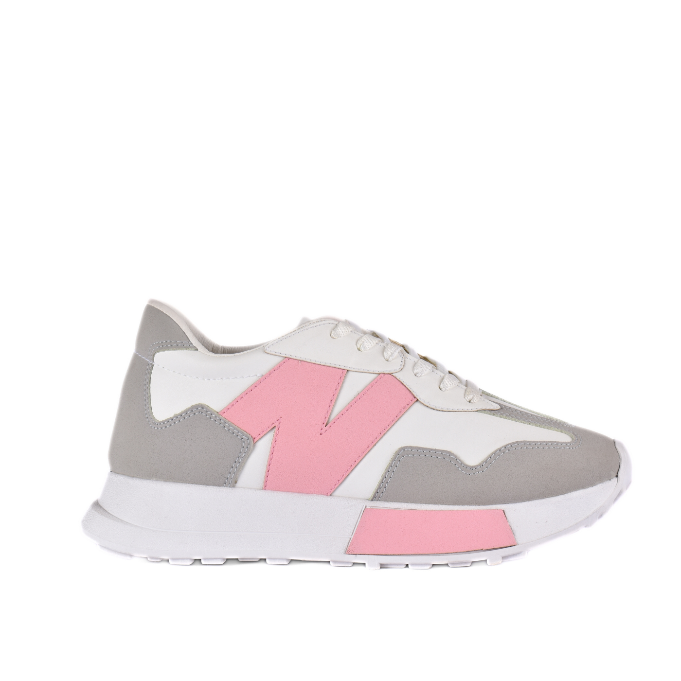 Leather White Midsole Sneakers Melouk