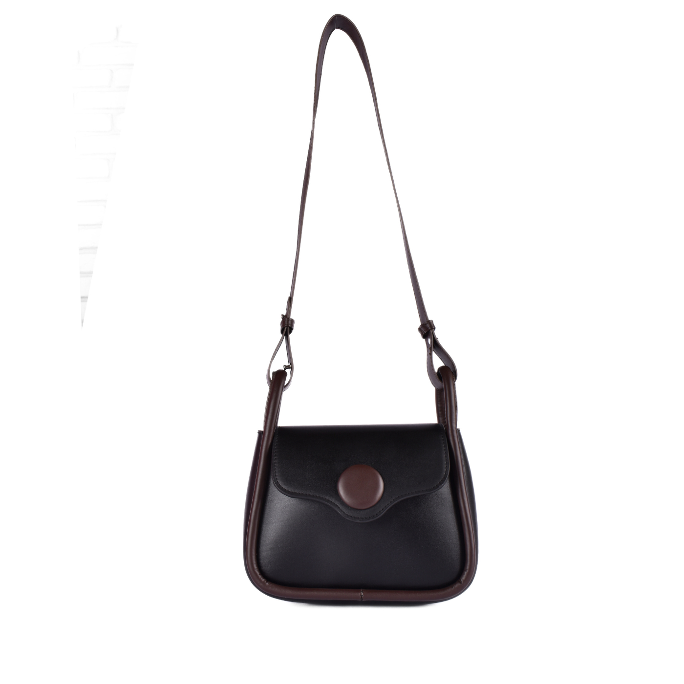 Mini Leather Cross Body Bag Black Melouk