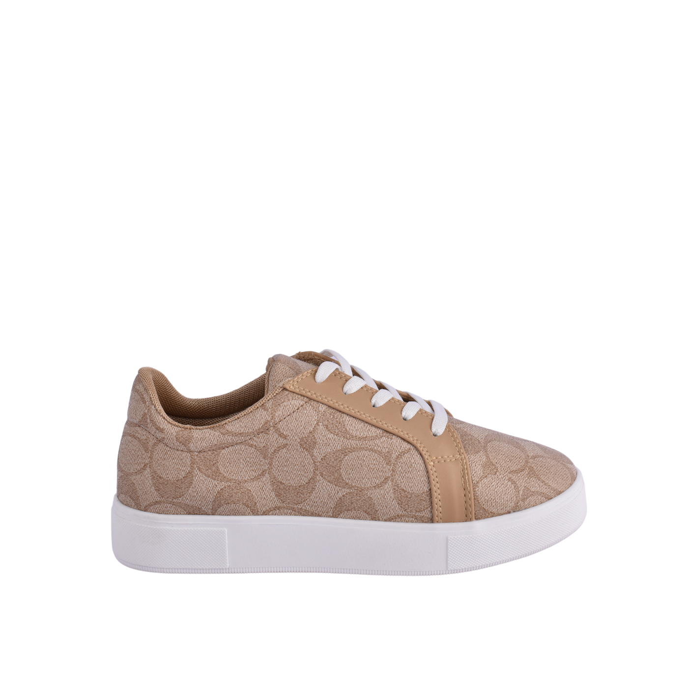 Fashionable Sneaker With Trims Beige Melouk
