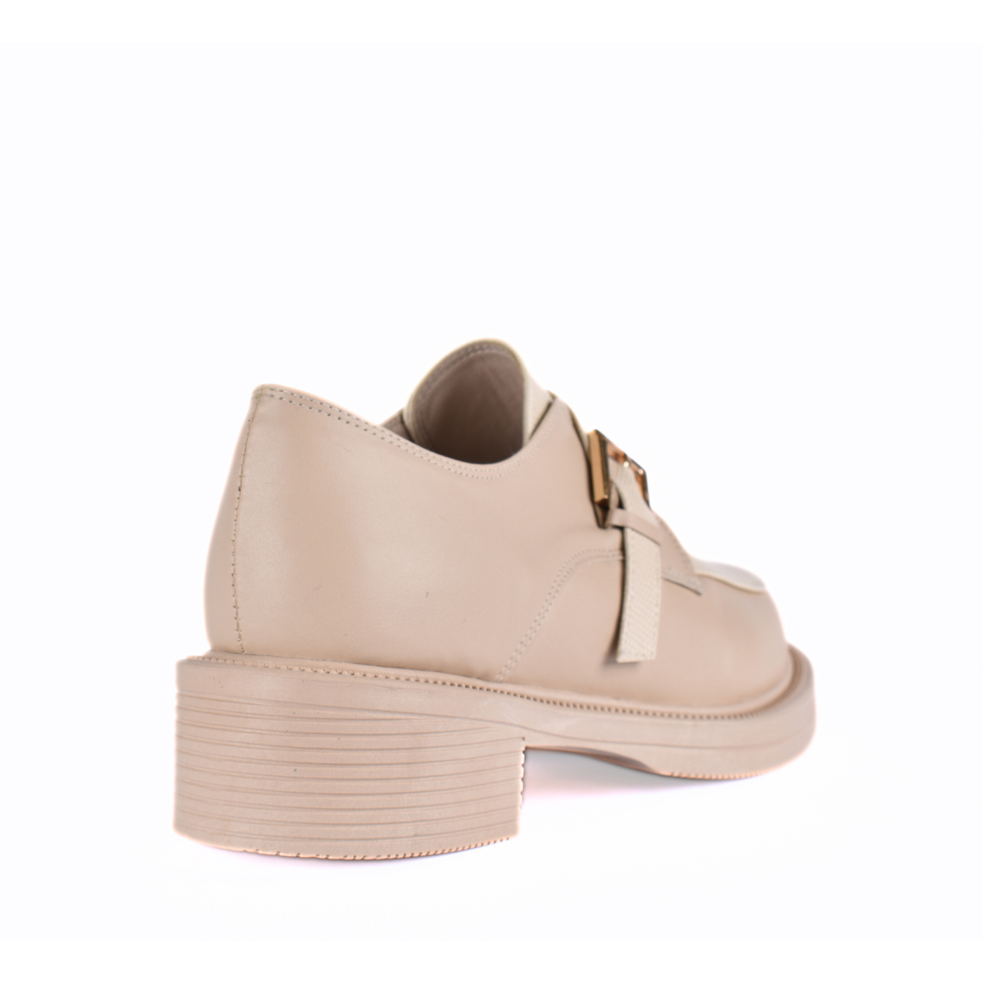 Stiched Leather Flat Loafers Melouk