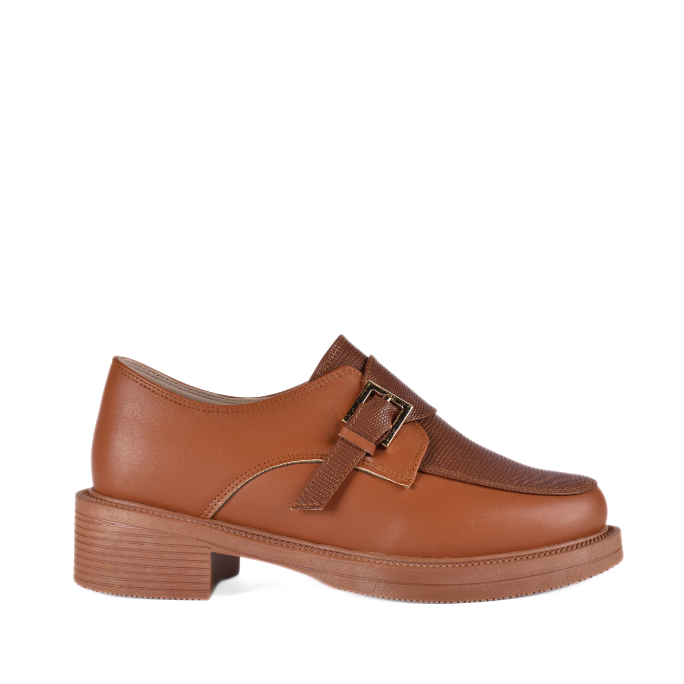 Stiched Leather Flat Loafers Melouk