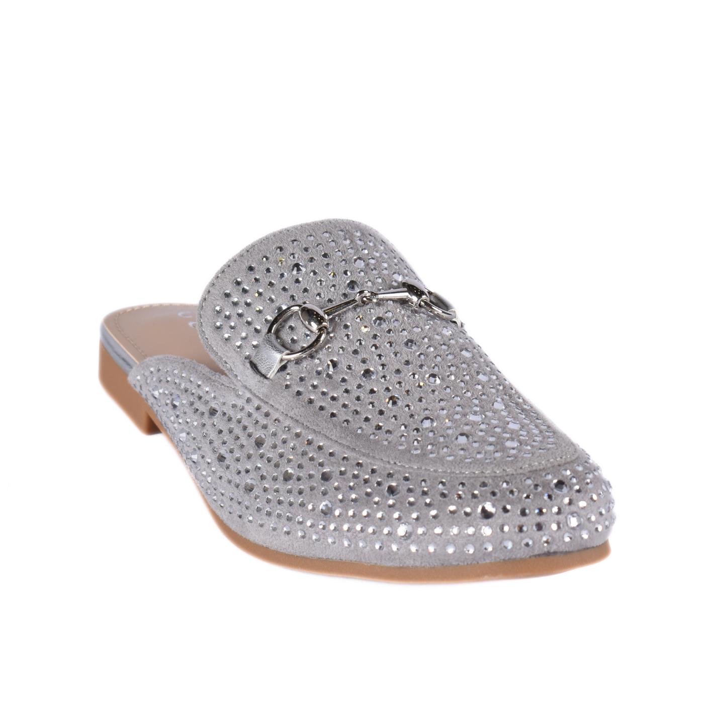 Modern Ring Accent Slip-On Women's Flats Silver Melouk