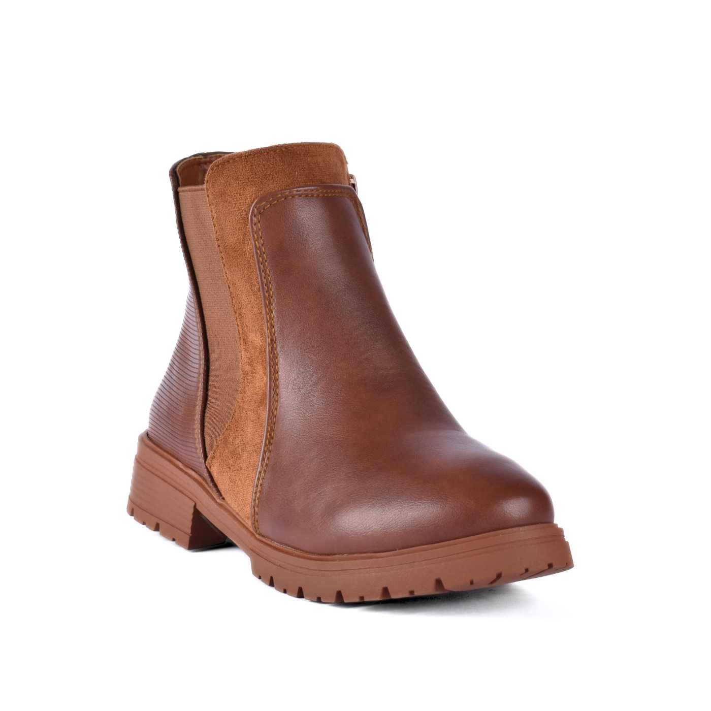 Simple Flat Leather Ankle Boot With Buckle Havana Melouk