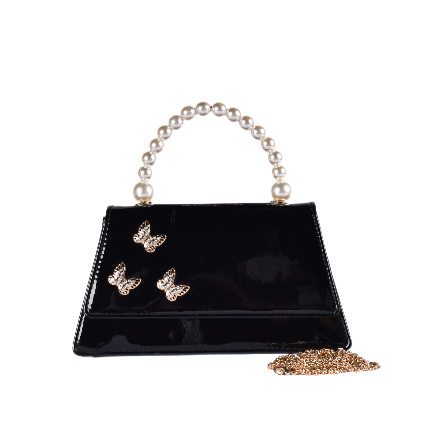 Quilted Handbag With Studs Black Melouk