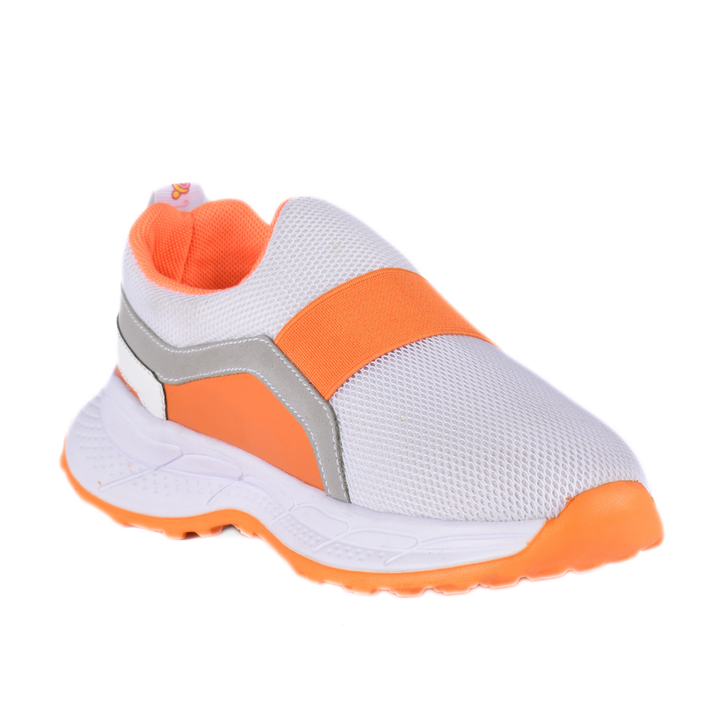 Embossed Sneakers Kids With Details Orange 82 30S Melouk