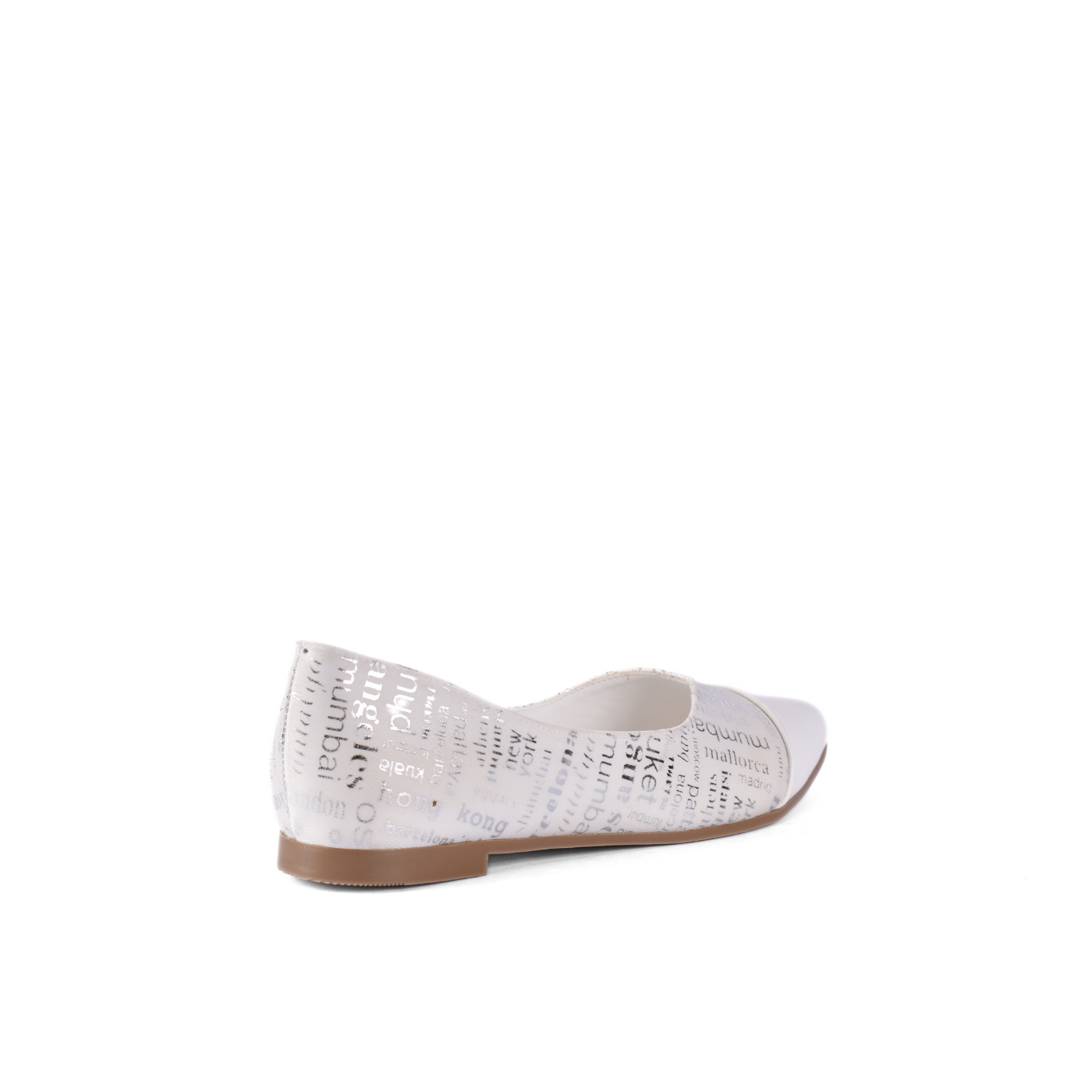 Flat Ballet Leather Shoe With Trims Melouk