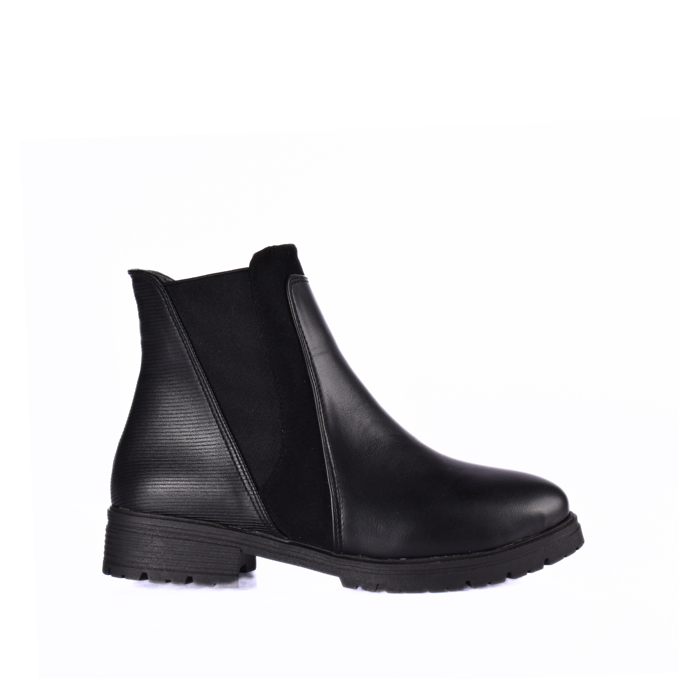 Simple Flat Leather Ankle Boot With Buckle Melouk