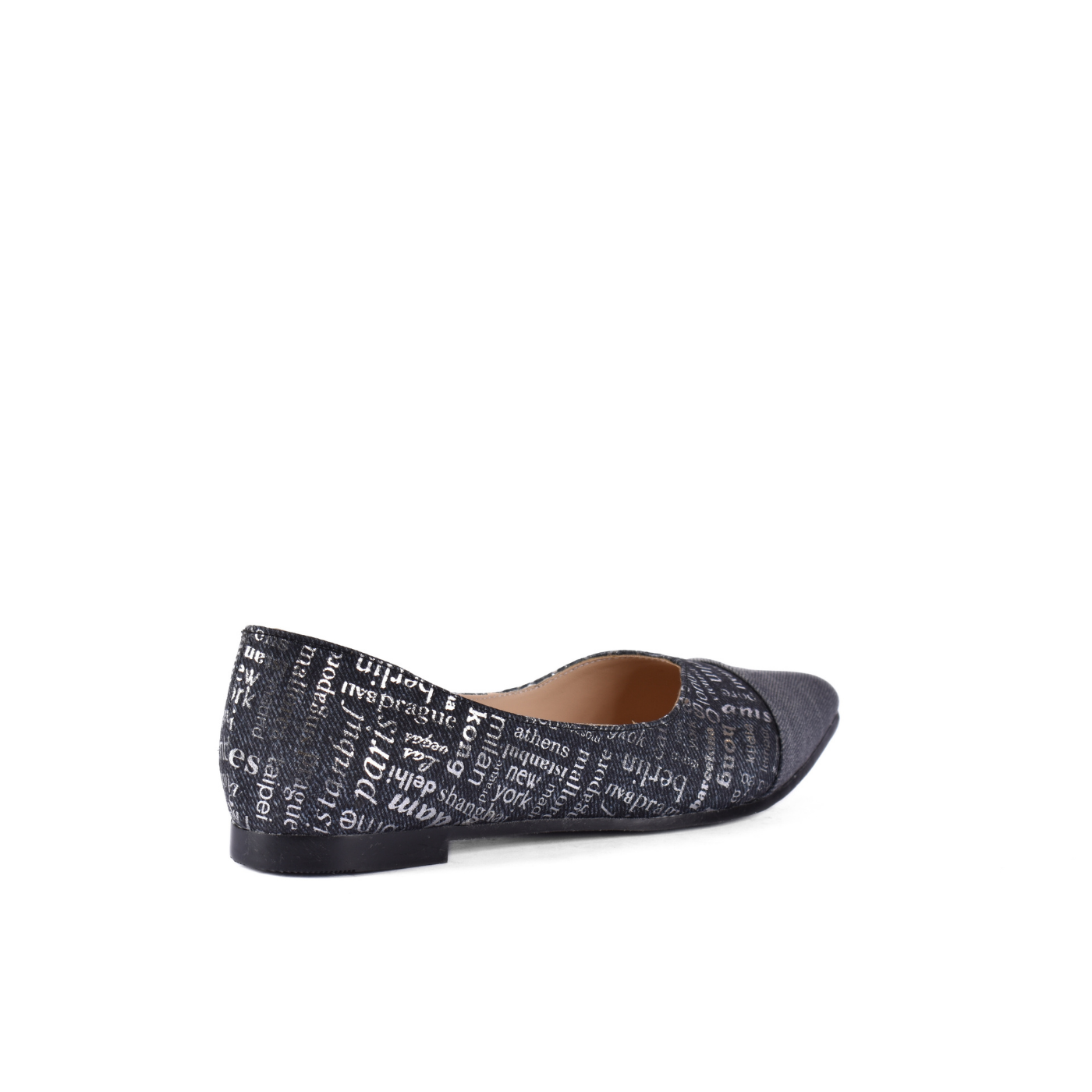 Flat Ballet Leather Shoe With Trims Melouk