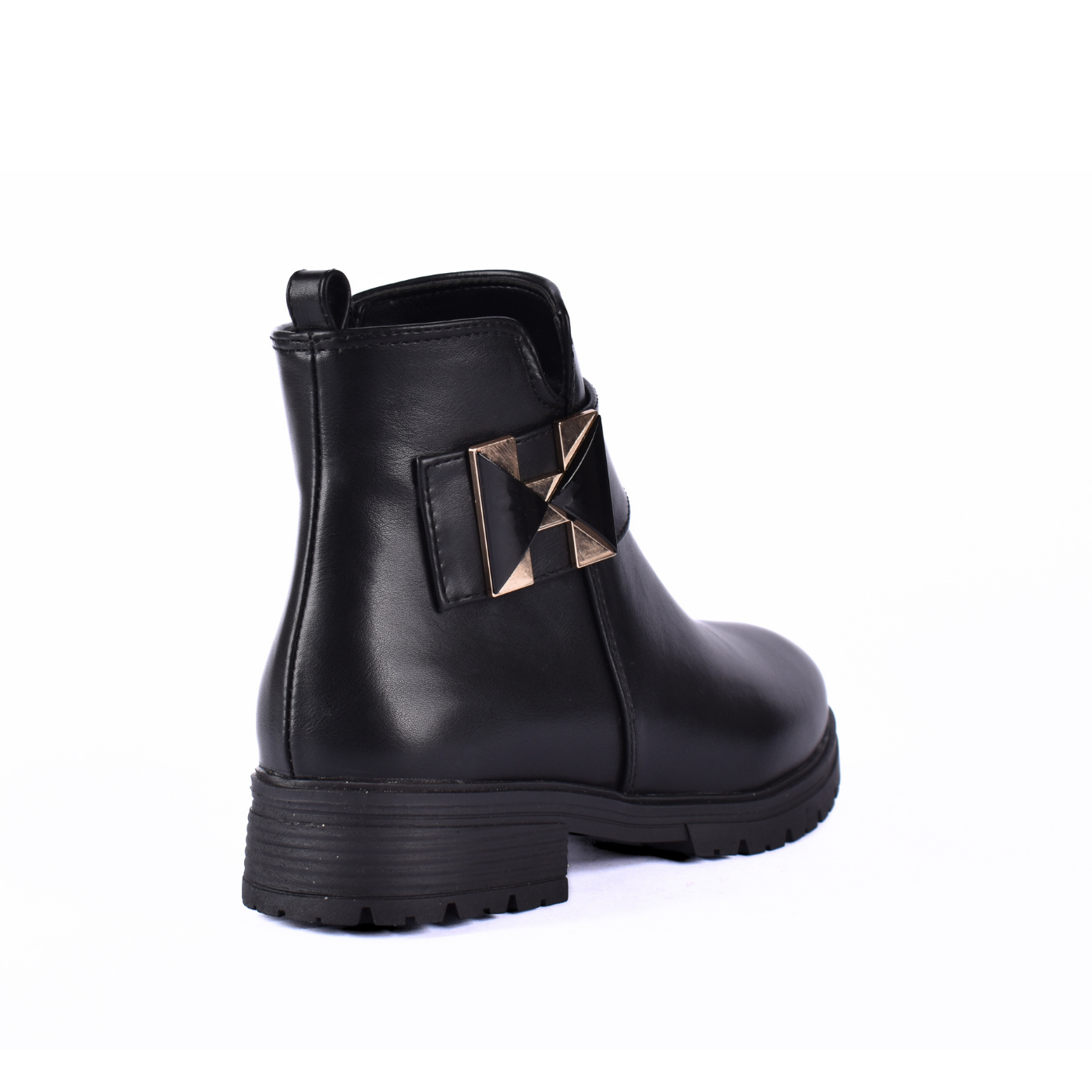 Leather Half Boot With Shiny Stones Melouk