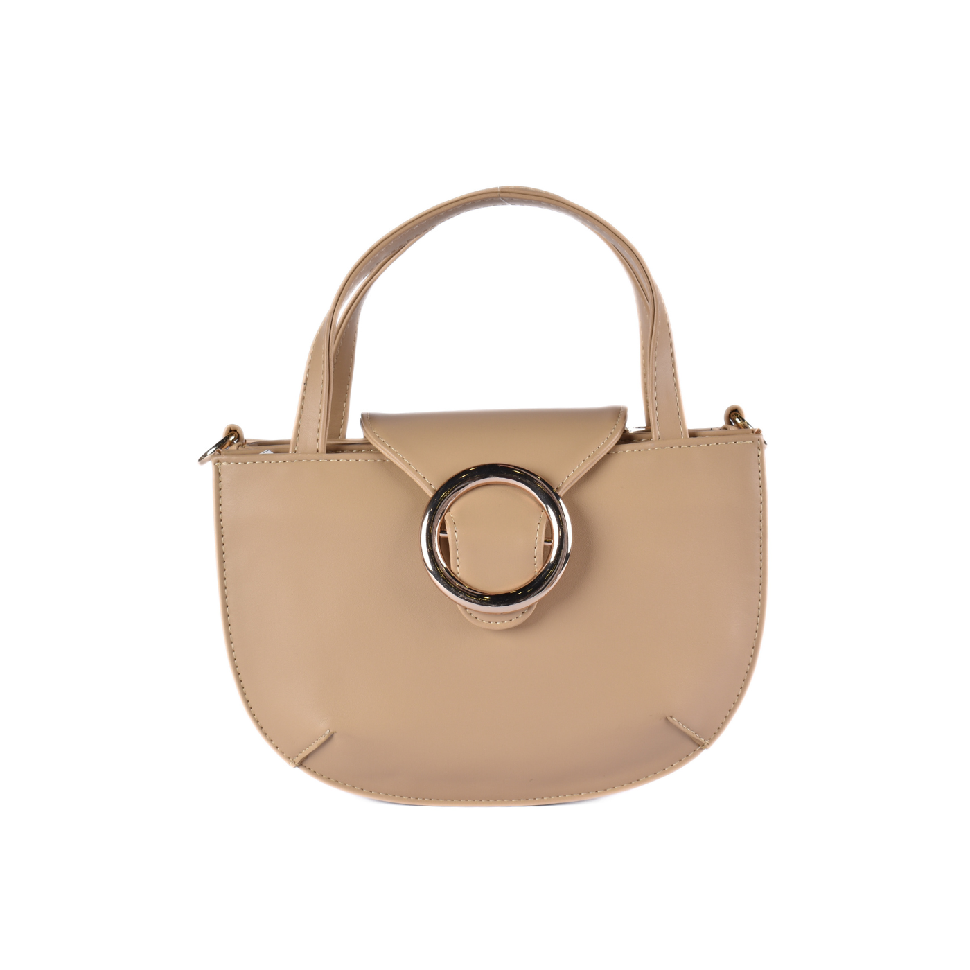 Simple Crossbody Bag With Studs Beige Melouk