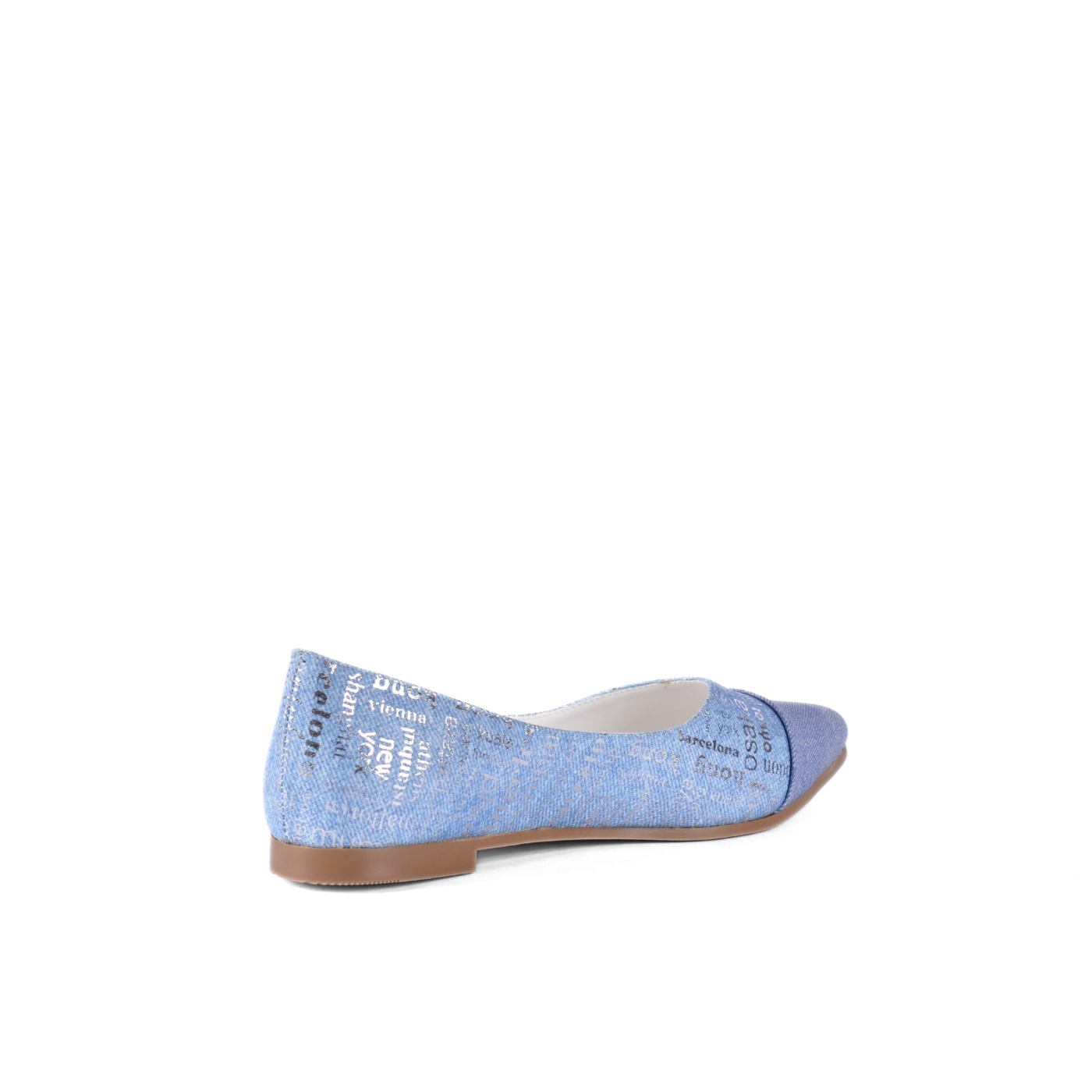 Flat Ballet Leather Shoe With Trims Melouk