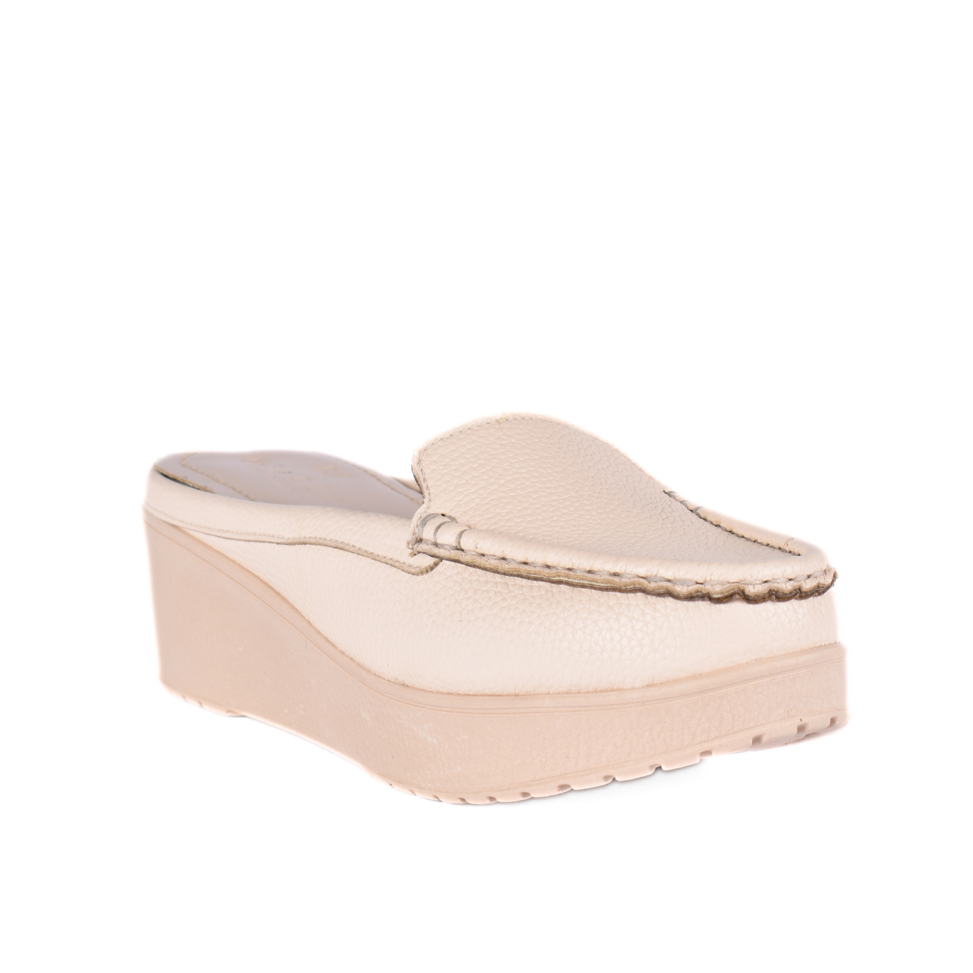 Embossed Flat Slipper Beige Melouk