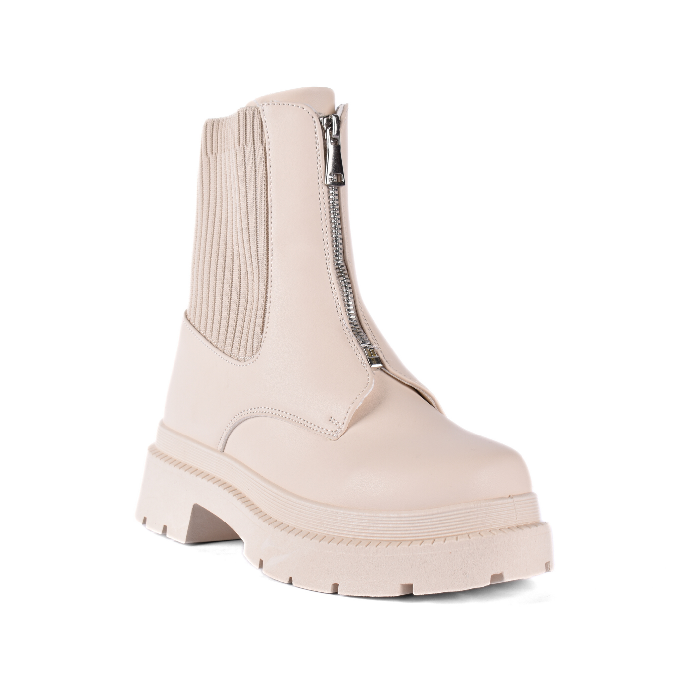 Comfy Platform Half Boot Beige Melouk
