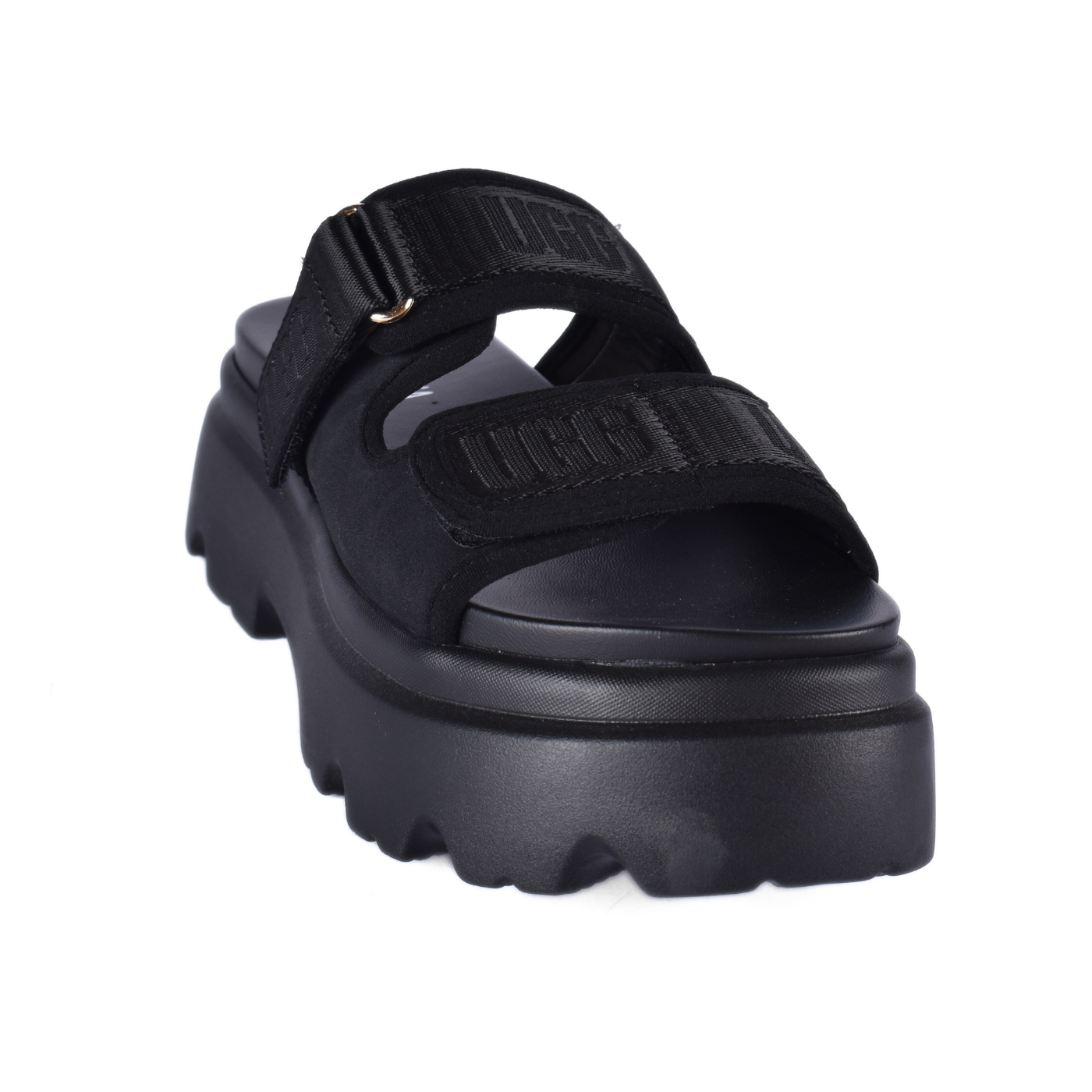 Women Chunky Platform Sandals With Adjustable Straps Black Melouk