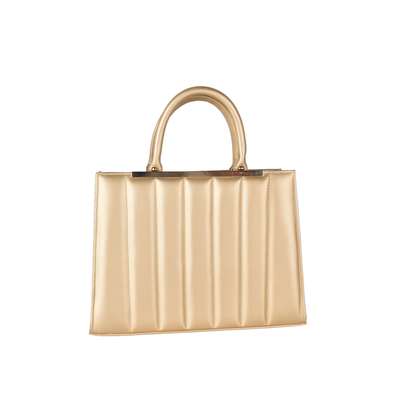 Classic Leather Handbag Gold Melouk