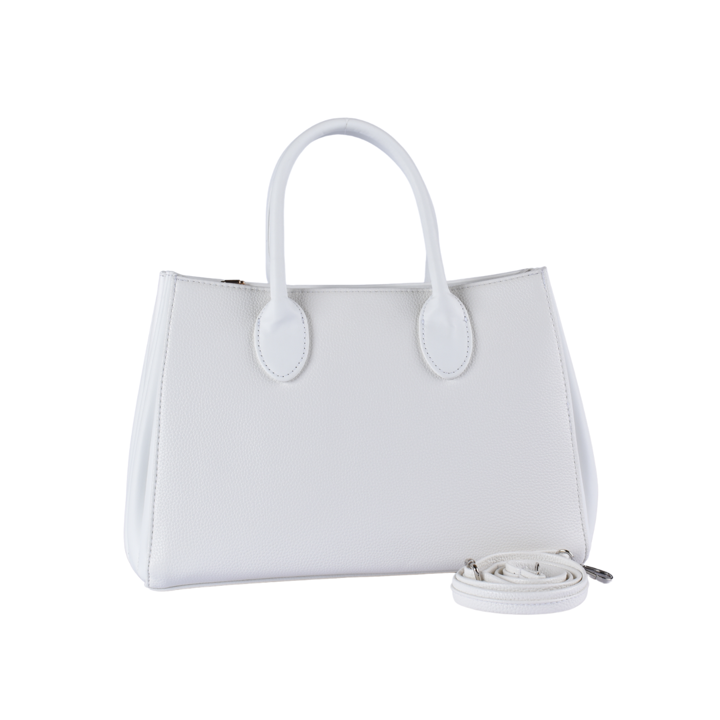Double Pocket Handbag White Melouk