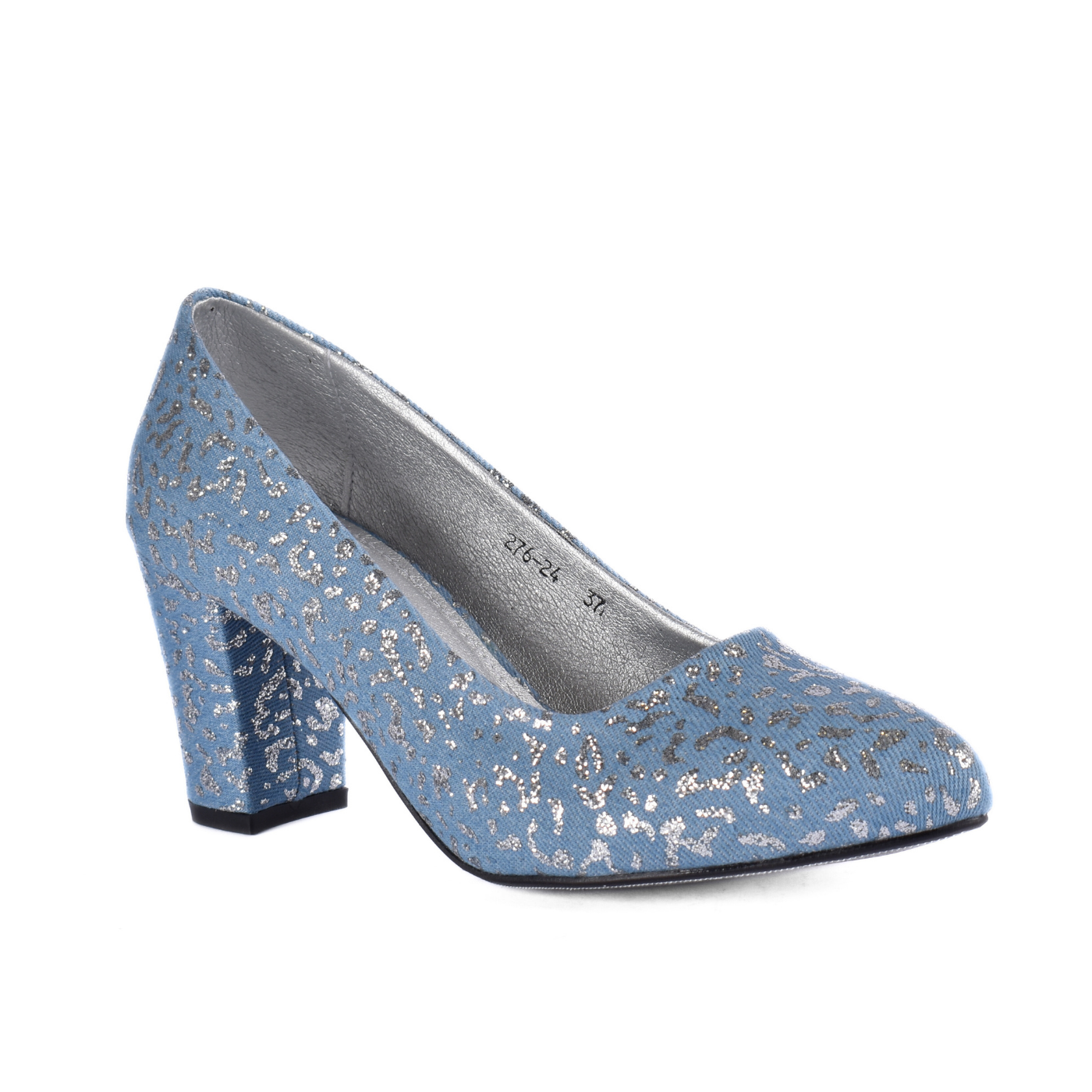 Decollete Leather Heels Blue Melouk