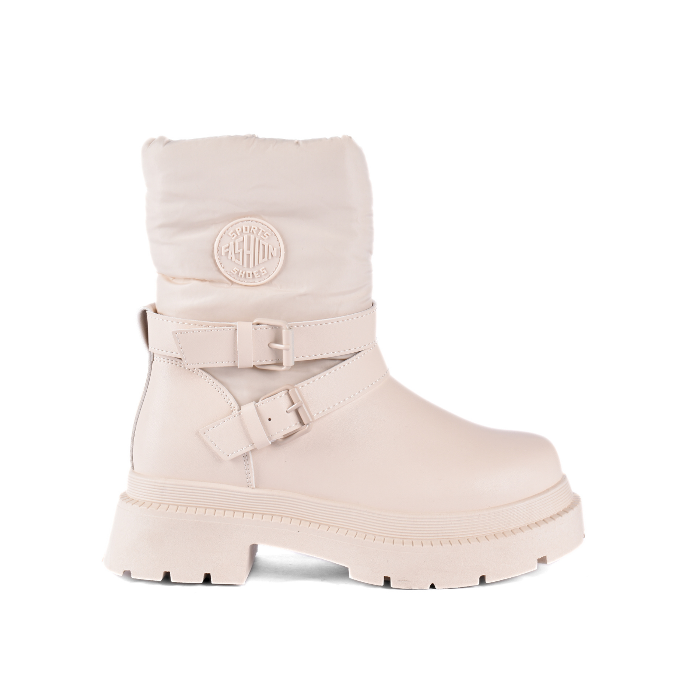Puffy Half Boots With Buckles Melouk