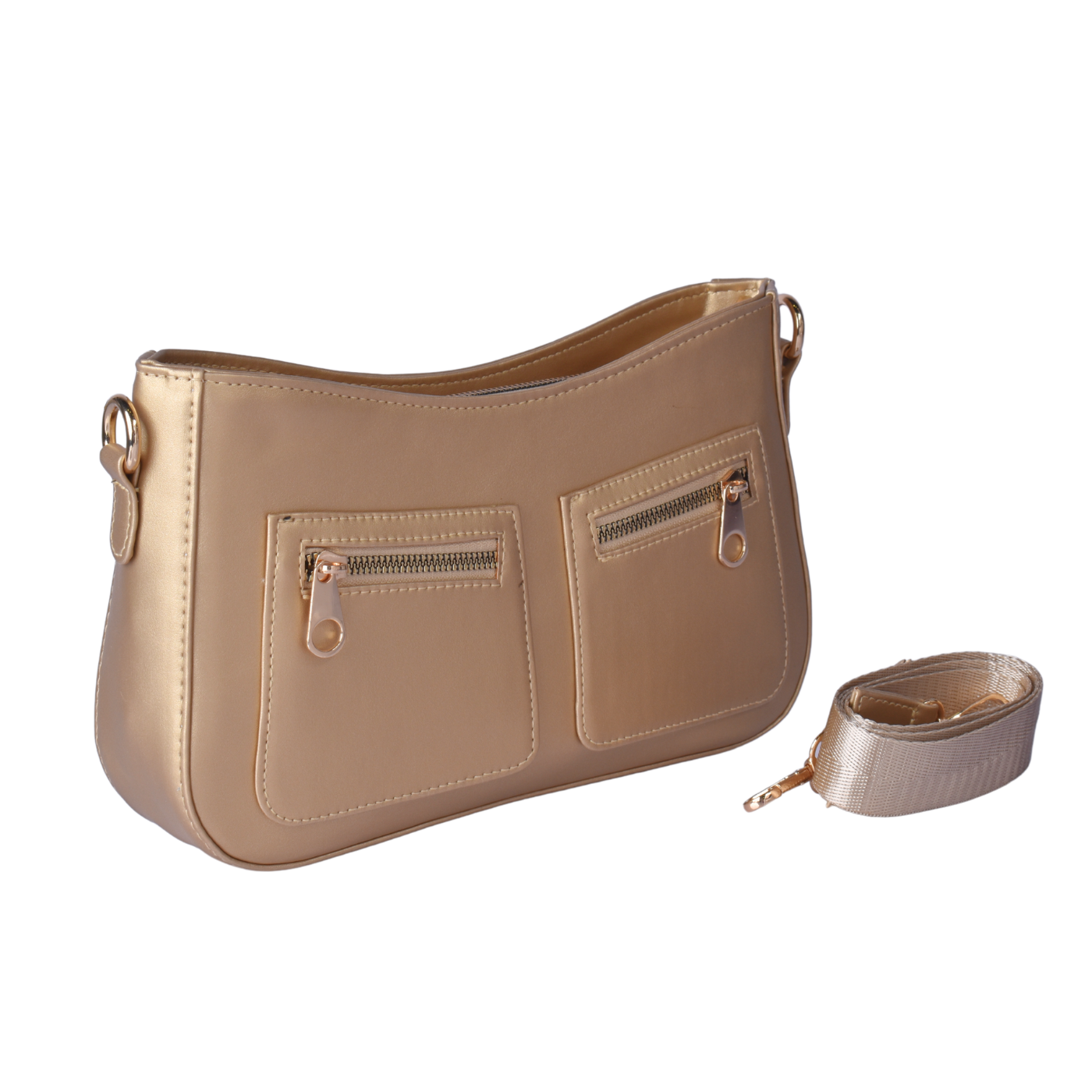 Simple Crossbody Bag Gold Melouk