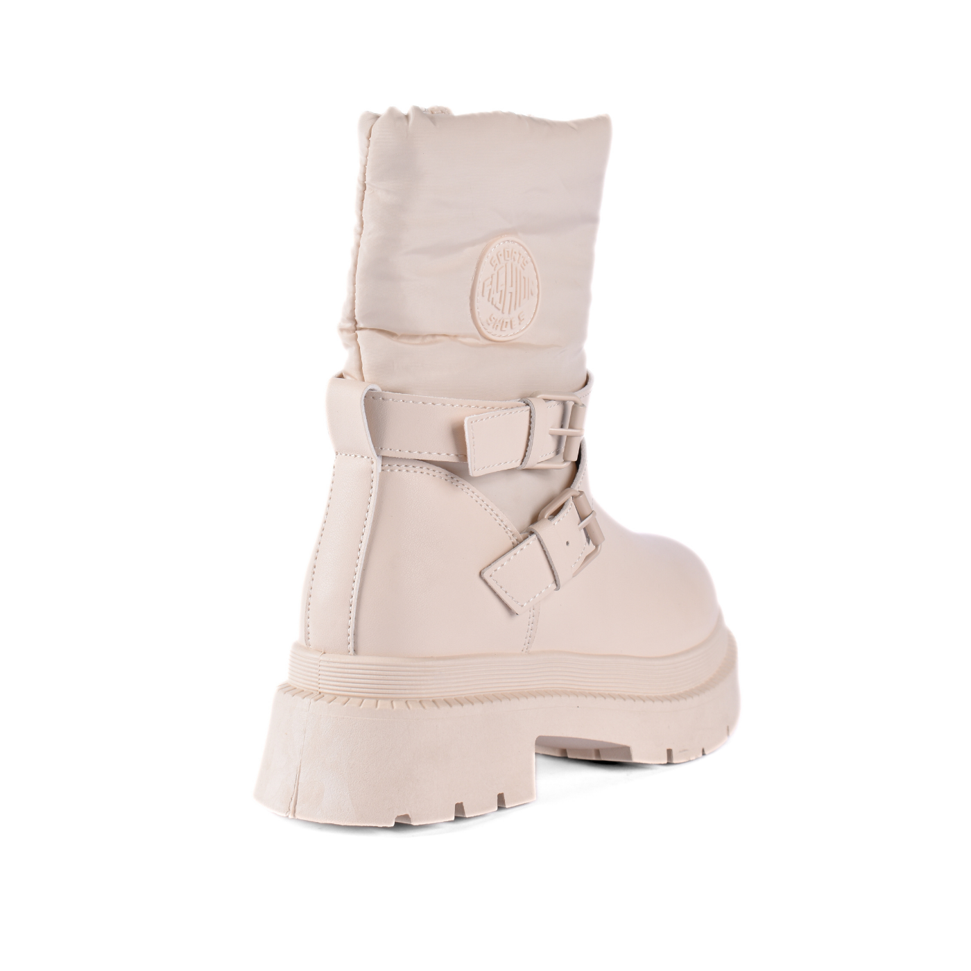 Puffy Half Boots With Buckles Melouk