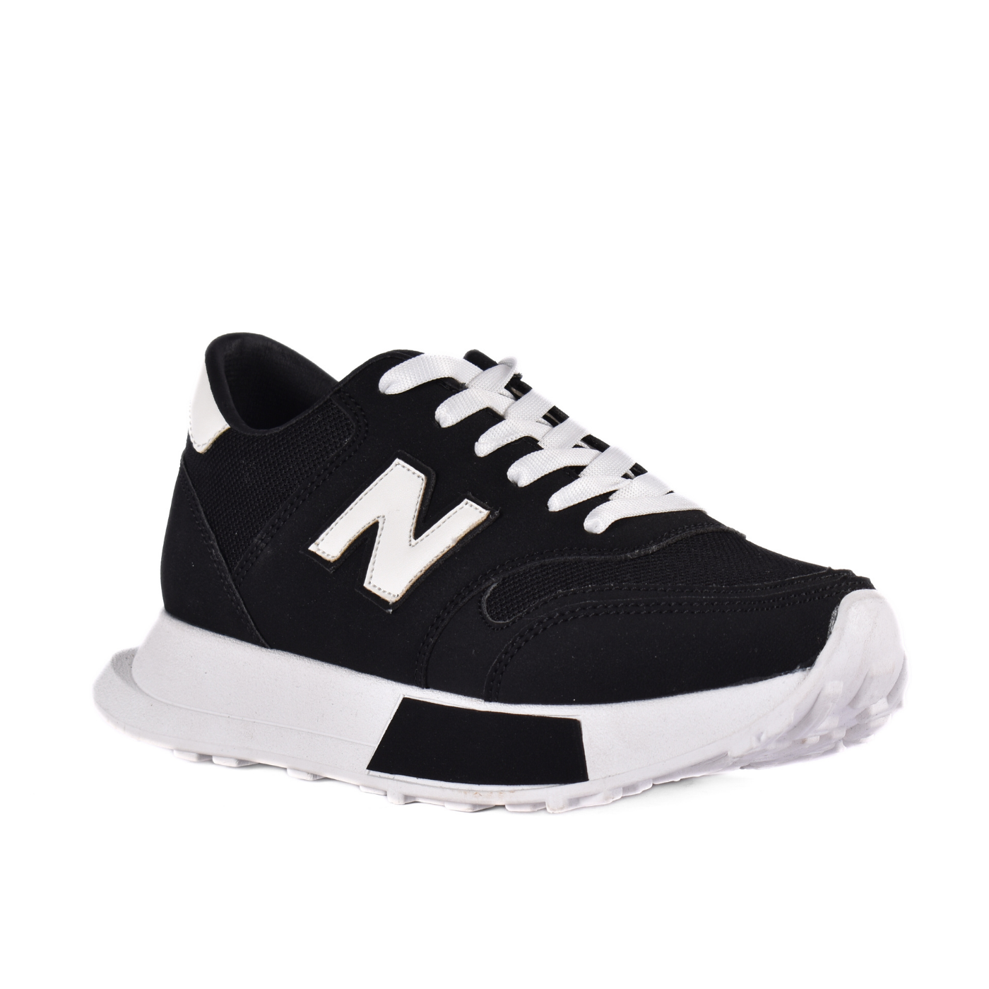 Sole Lace Closure Sneakers Black Melouk