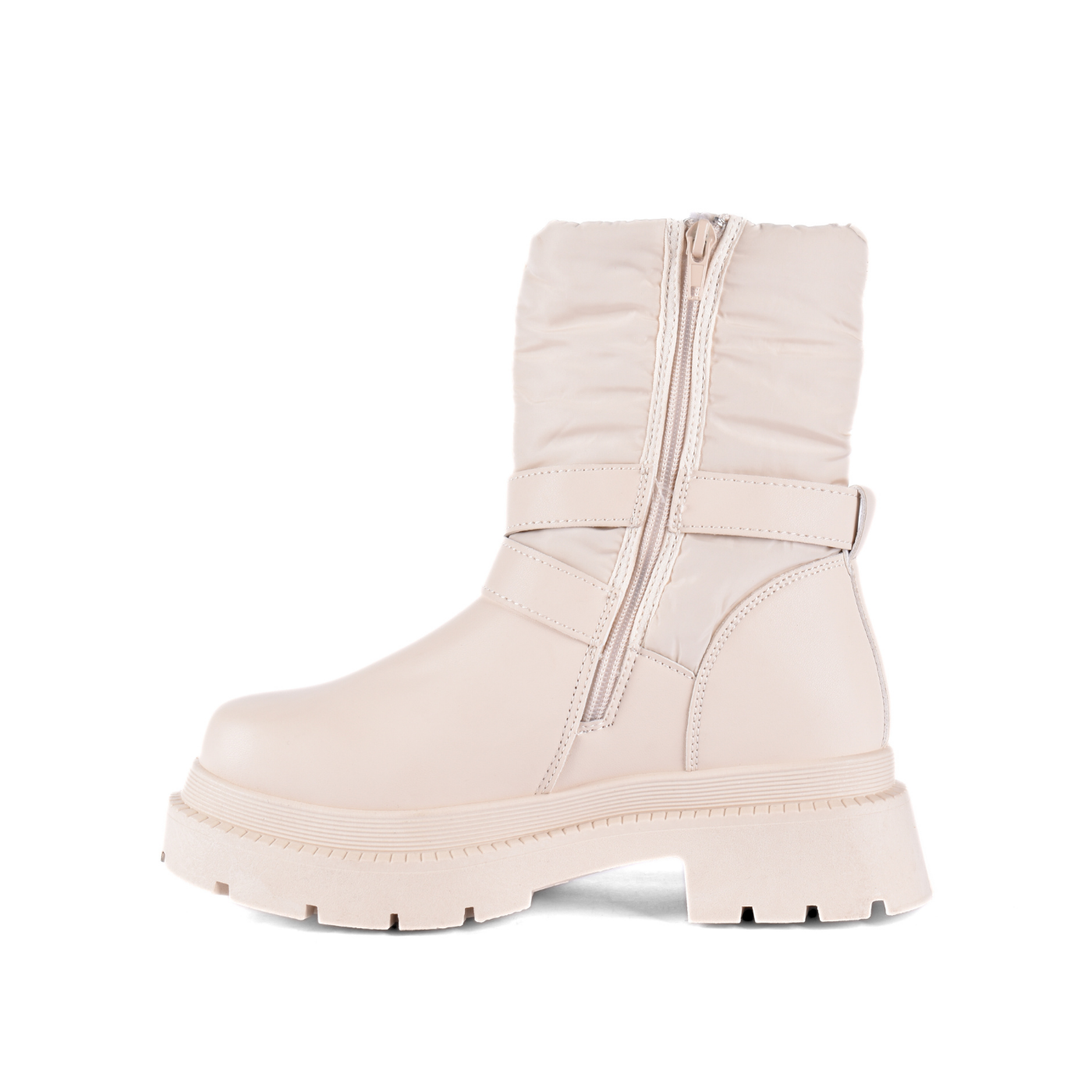 Puffy Half Boots With Buckles Melouk