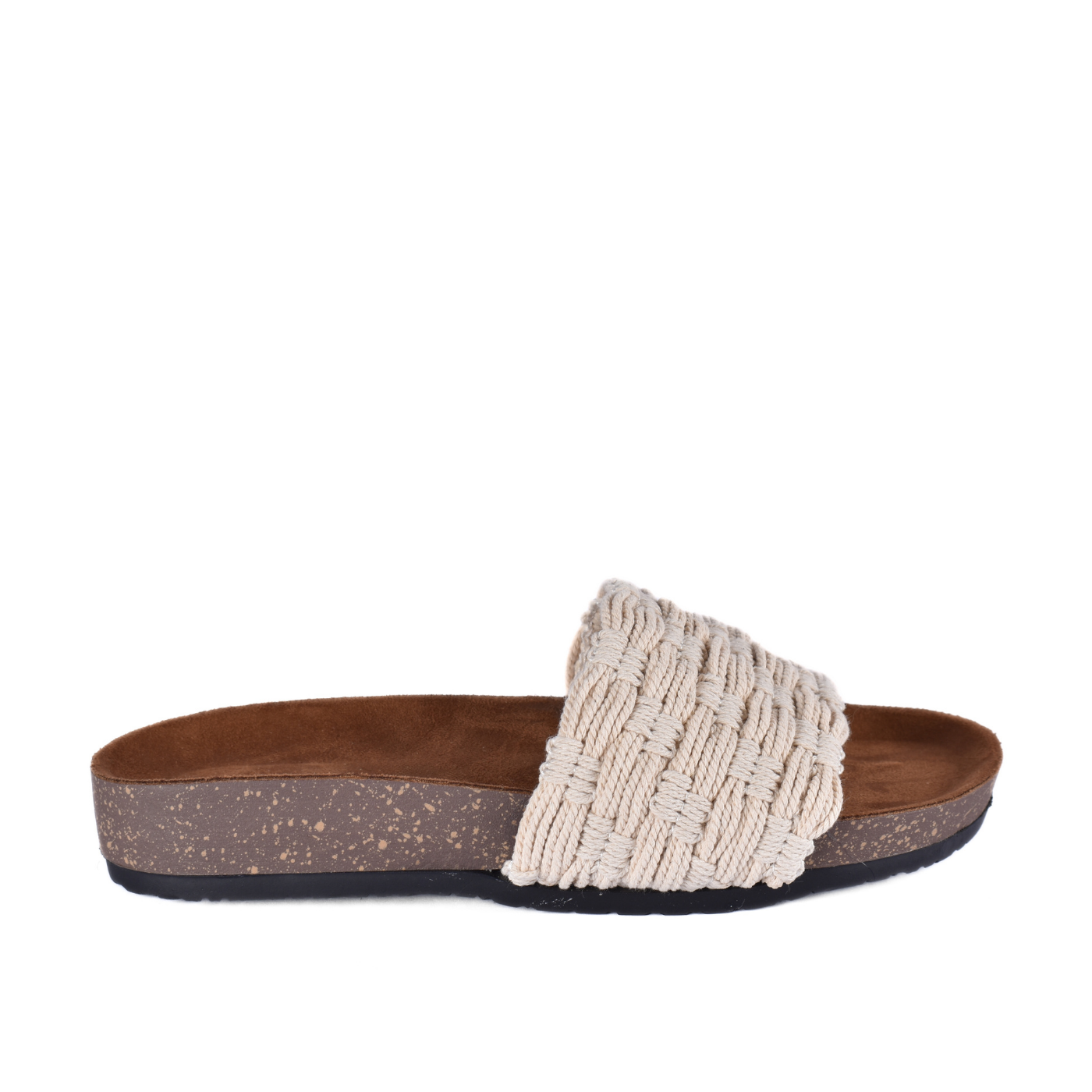 Embossed Leather Flat Slipper Melouk