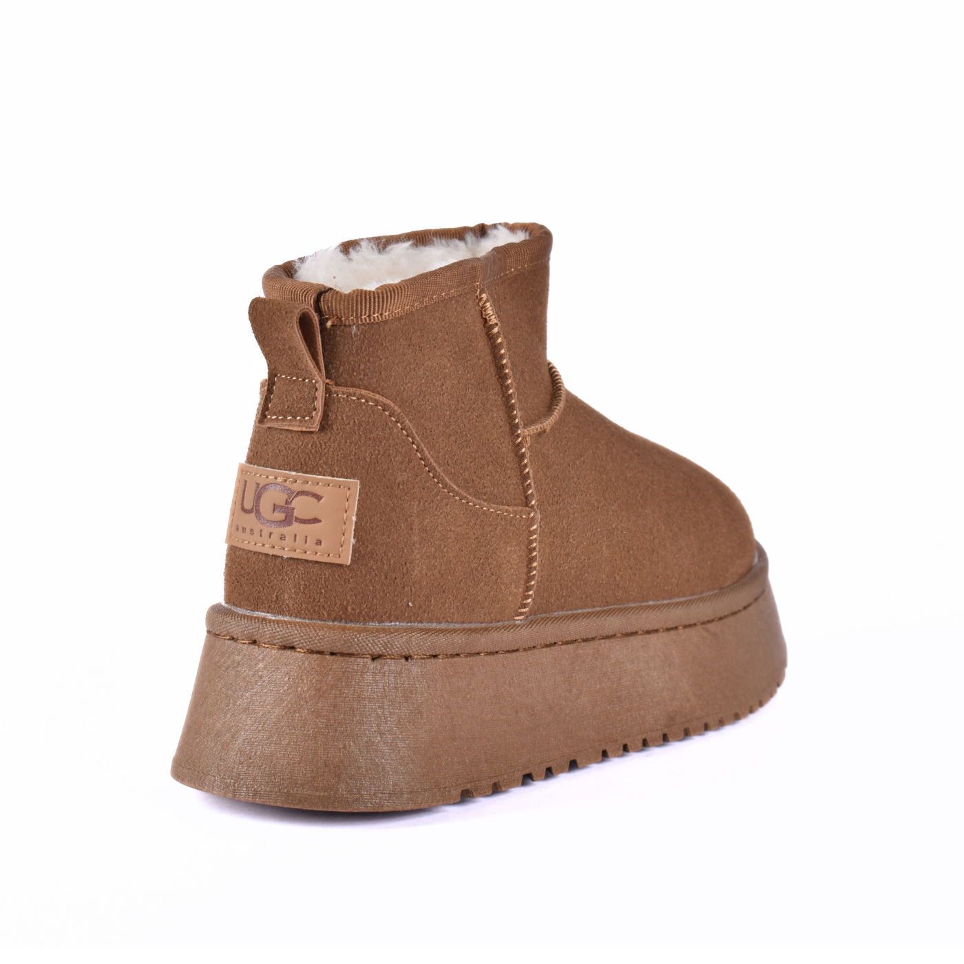 Simple Fur Platform Ankle Boots Melouk