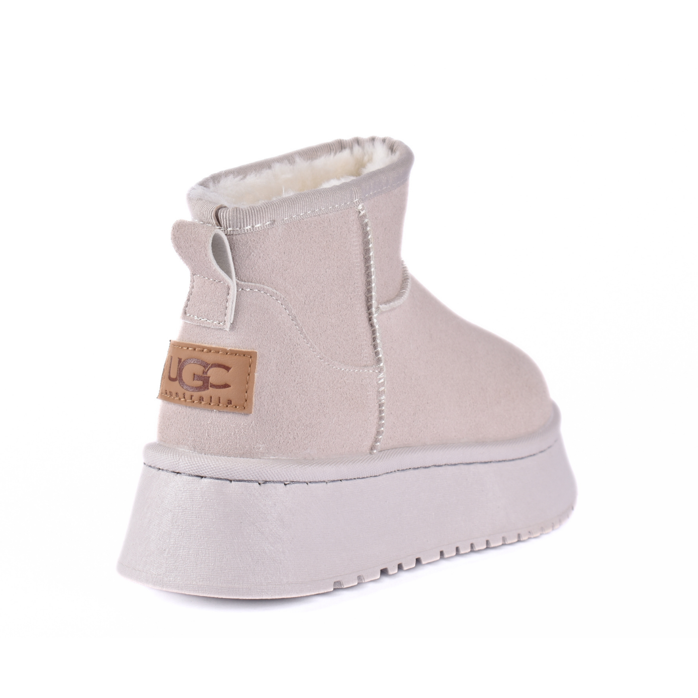 Simple Fur Platform Ankle Boots Melouk