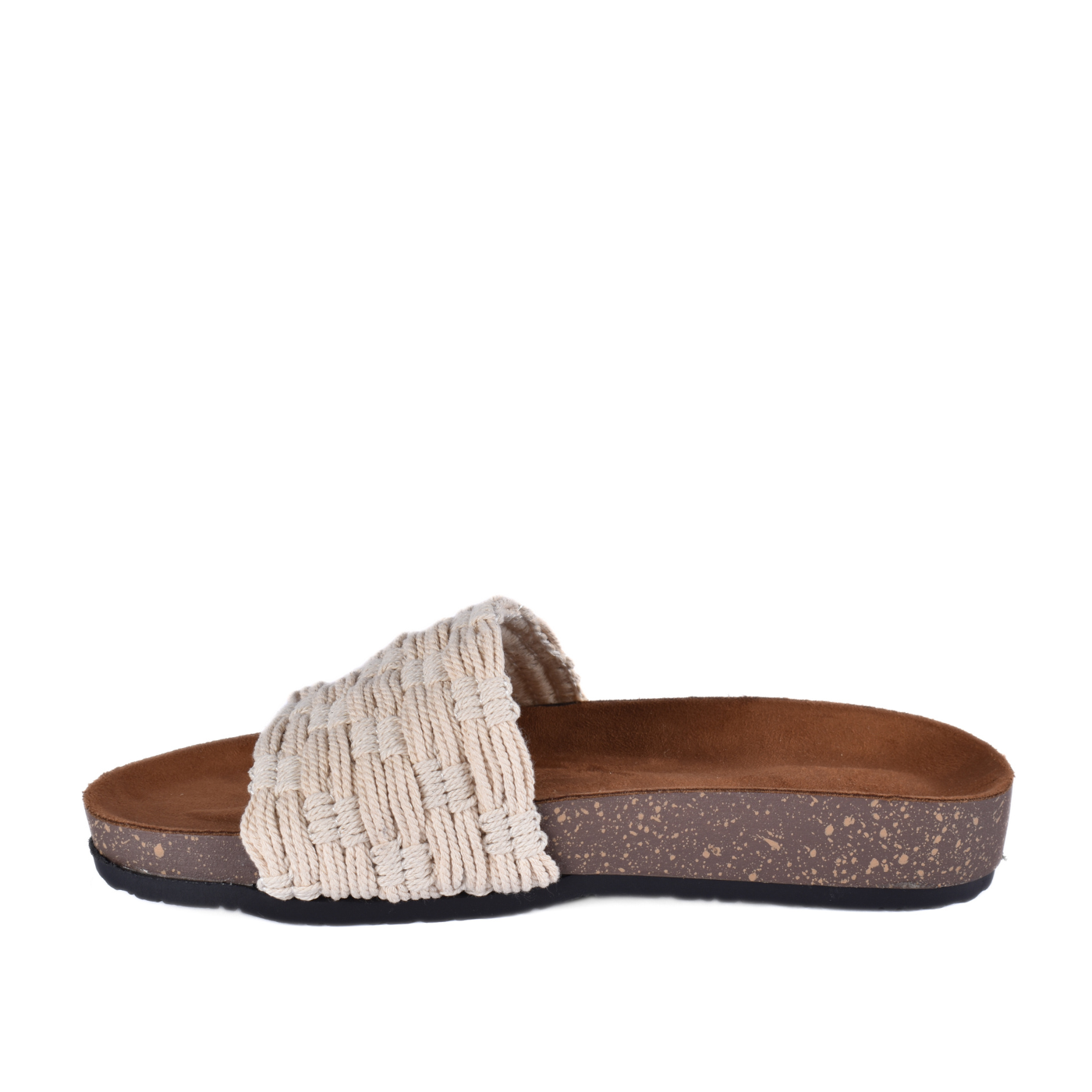 Embossed Leather Flat Slipper Melouk