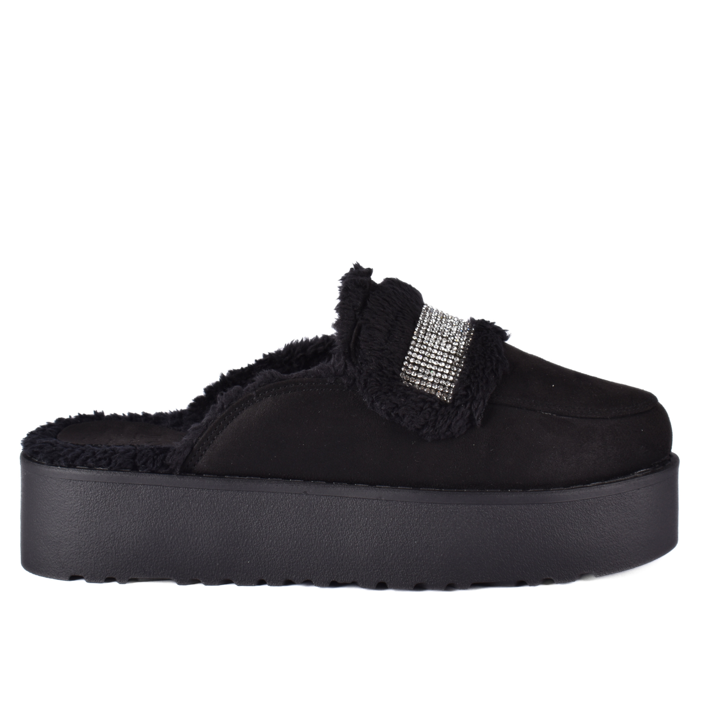 Leather Slip On Fur Loafers Melouk
