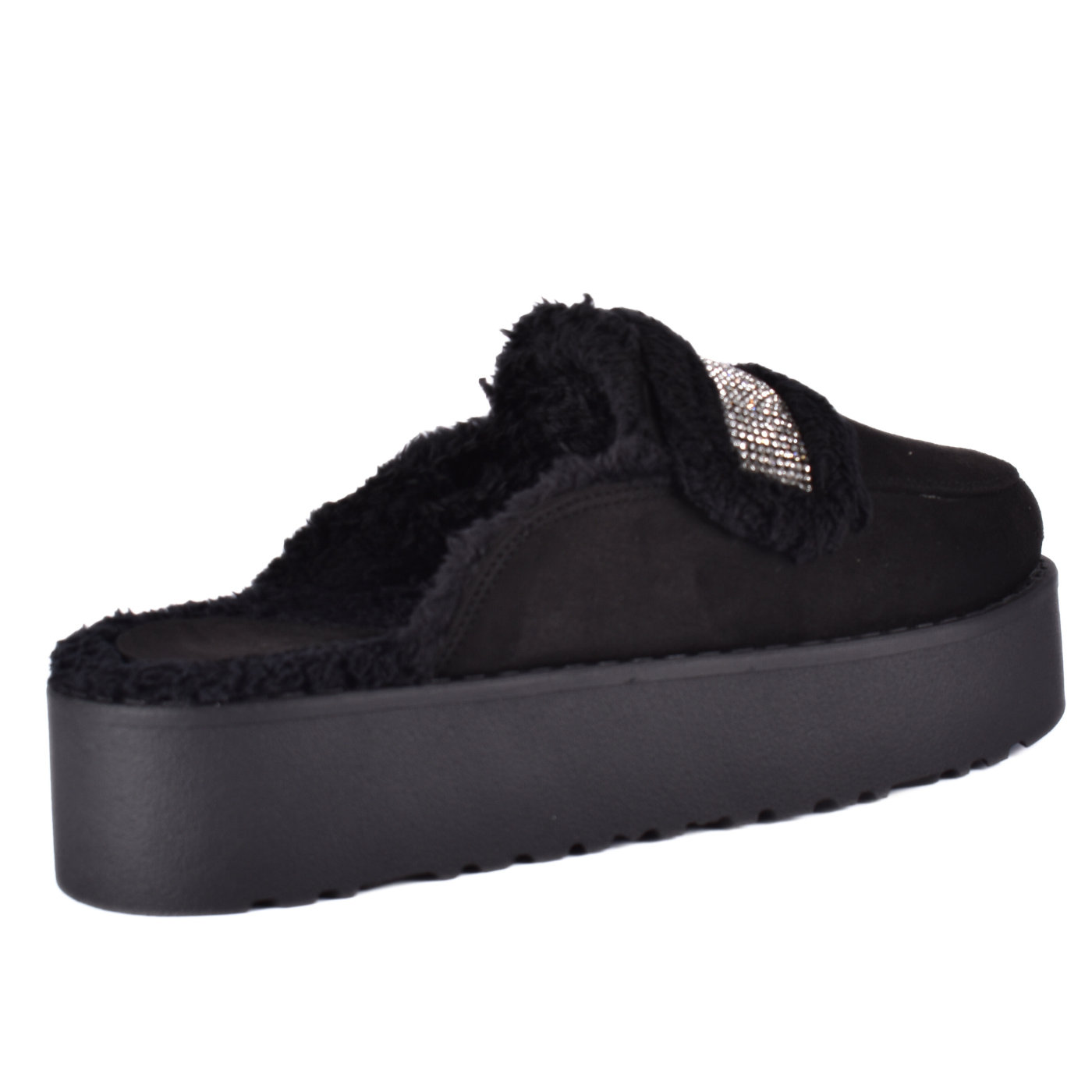 Leather Slip On Fur Loafers Melouk