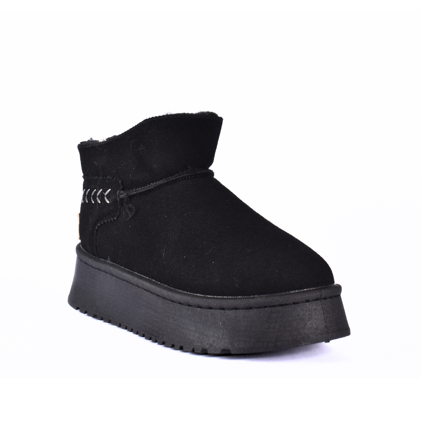 Platform Ankle Boots With Details Black Melouk
