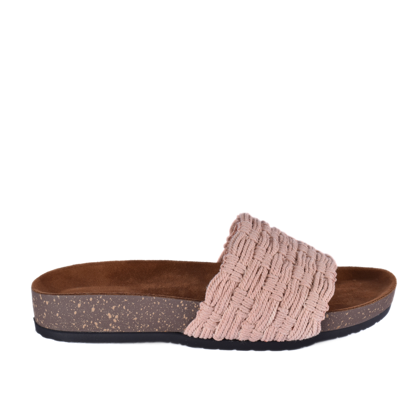 Embossed Leather Flat Slipper Melouk