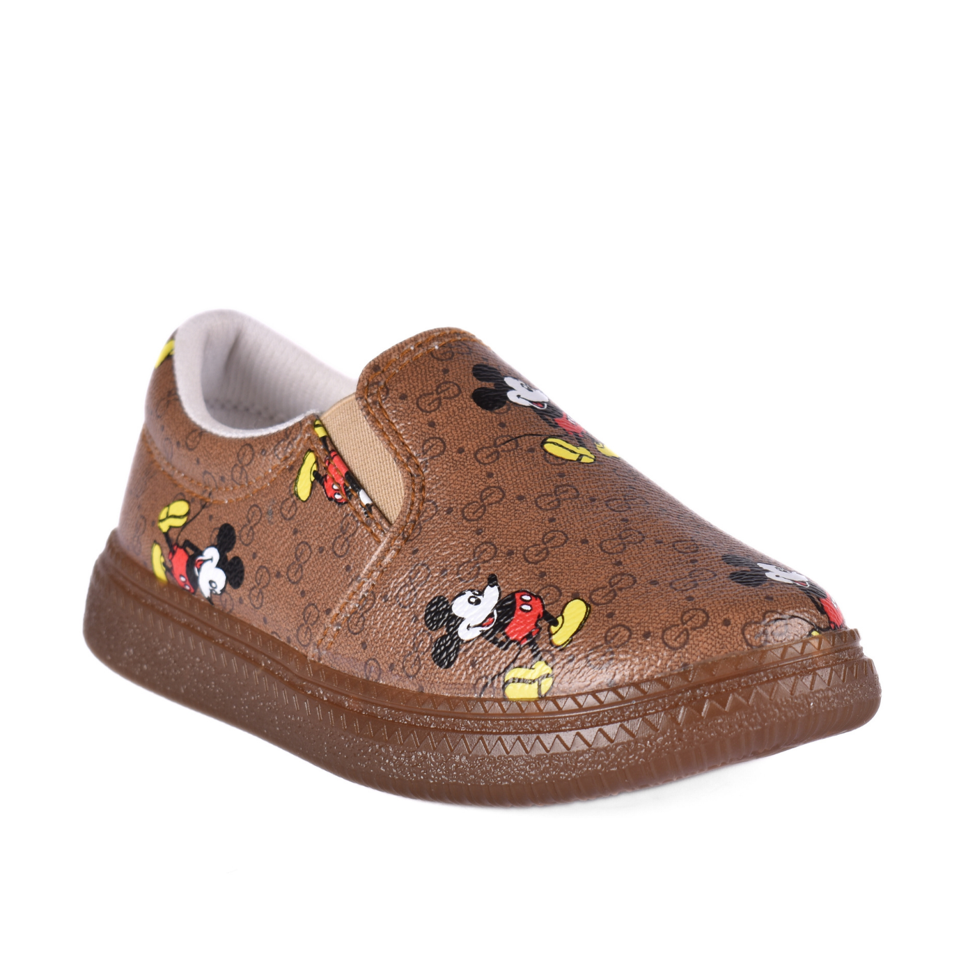 Embossed Sneakers Kids With Details Brown 70 30S Melouk